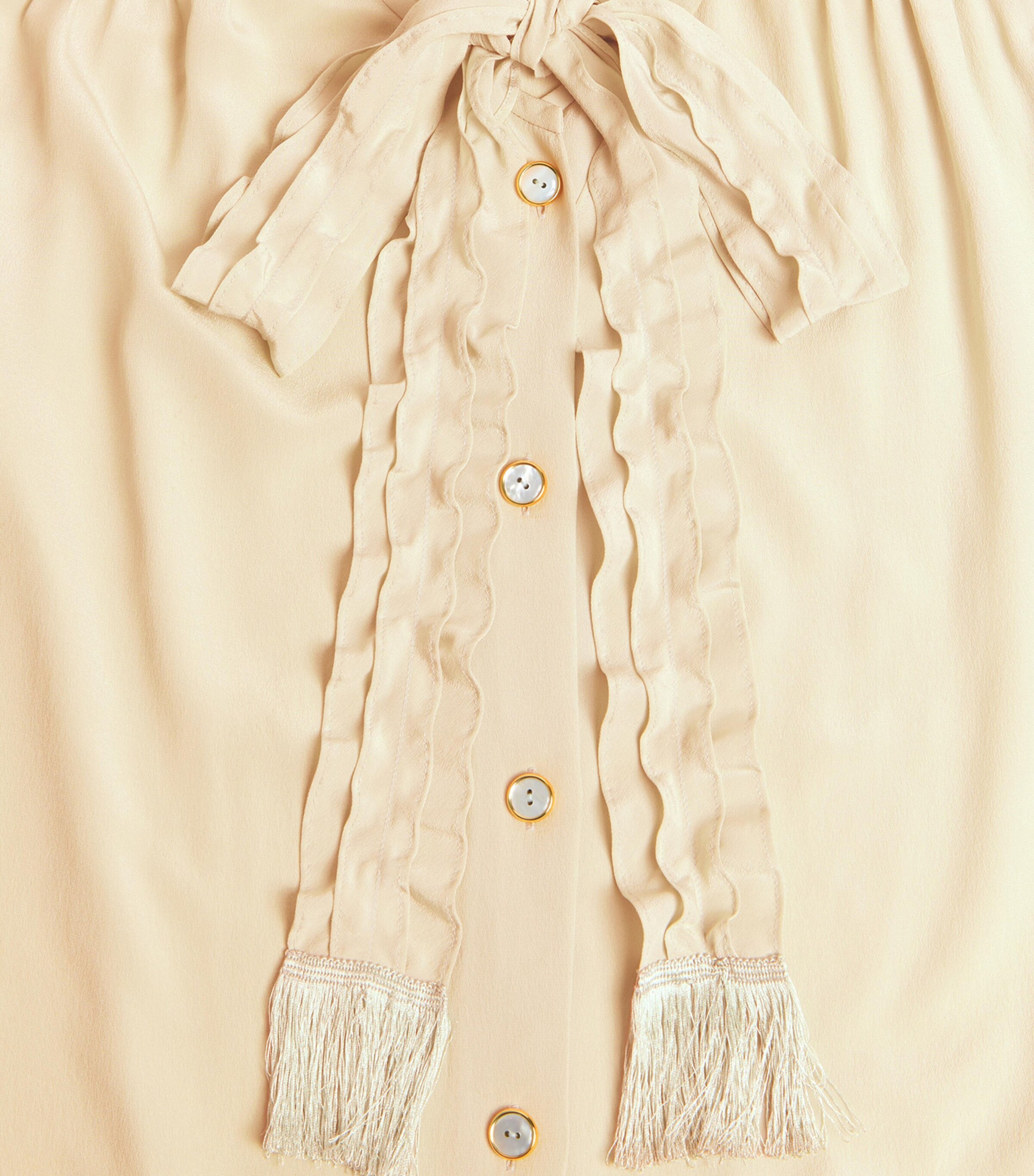 Valentino Womens Silk Tasselled-Pussybow Blouse Image 8