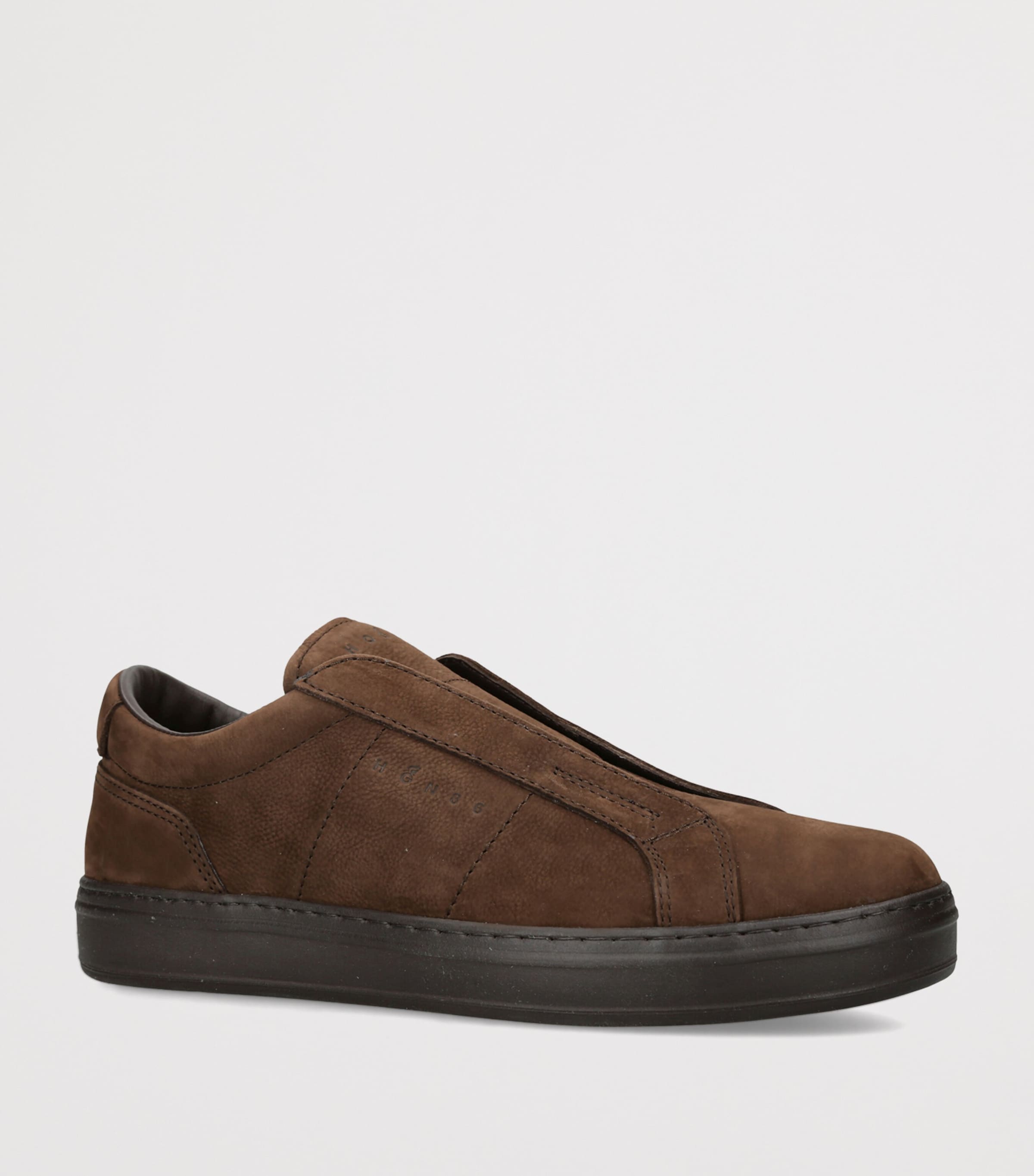 Hogan Leather H668 Slip-On Sneakers Dark Brown Image 2