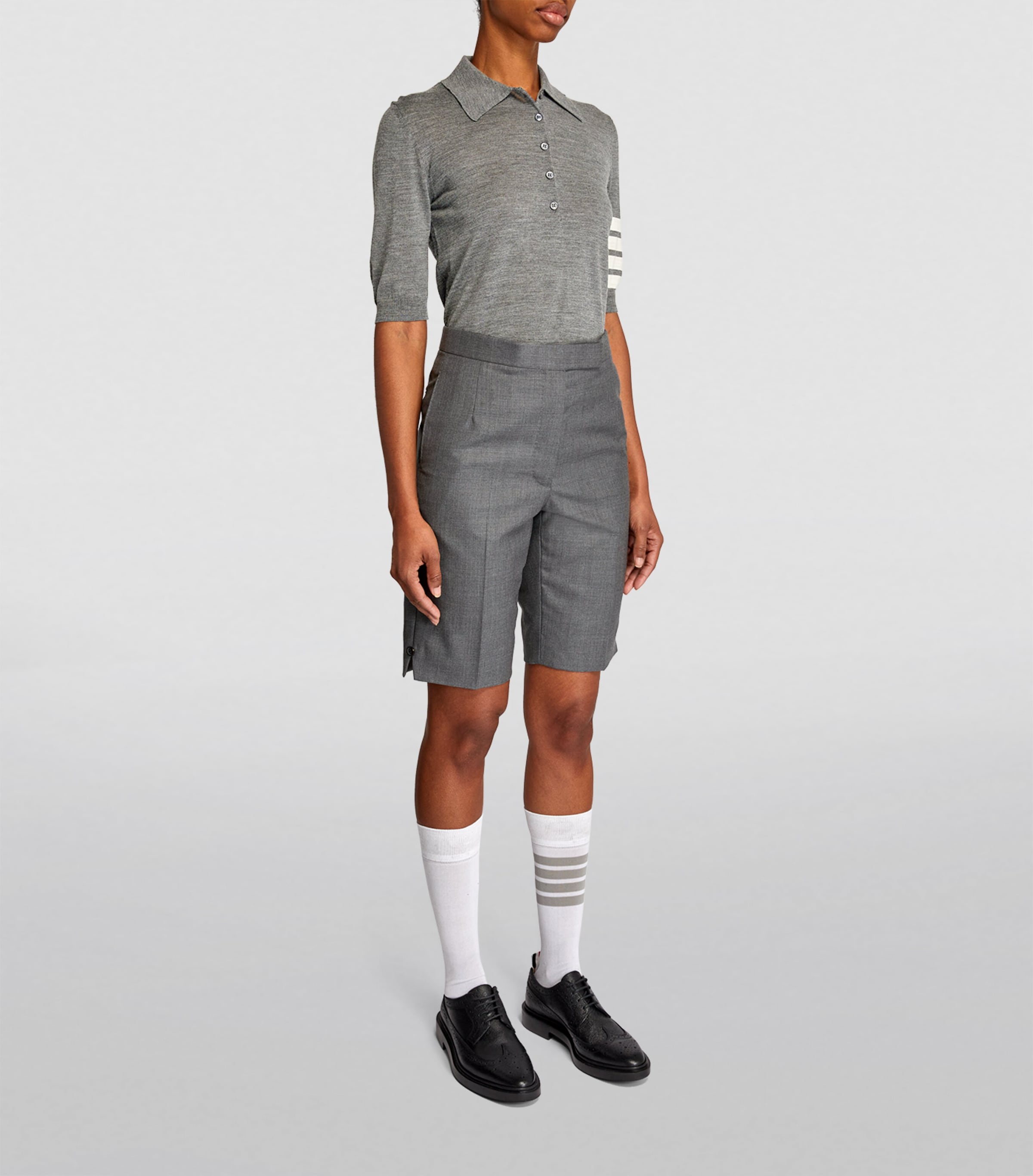 4-Bar Polo Shirt MED GREY Image 2