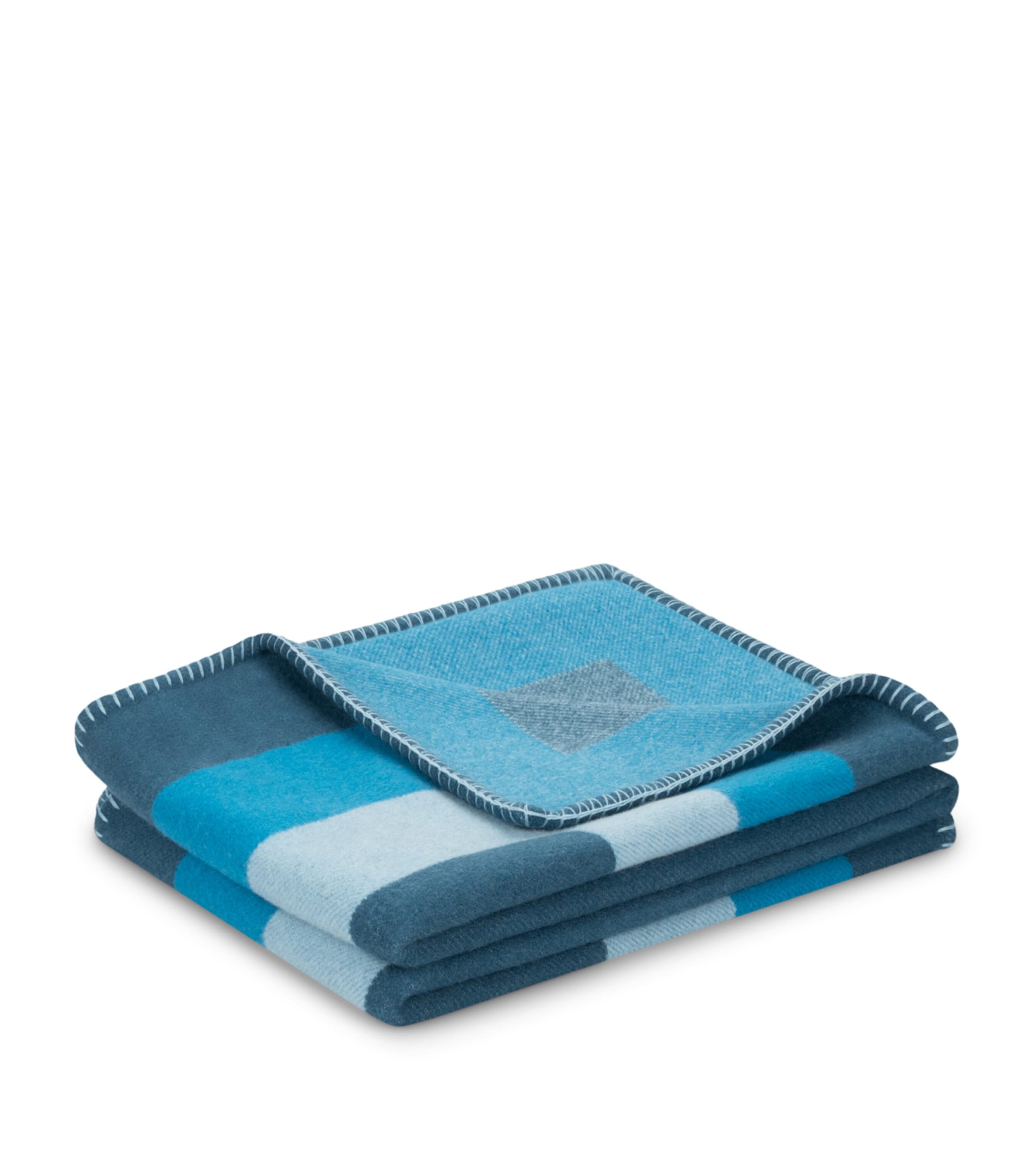 Lambswool-Cashmere  Valatzu Josef Blanket (137cm x 180cm) DARK TEAL Image 3