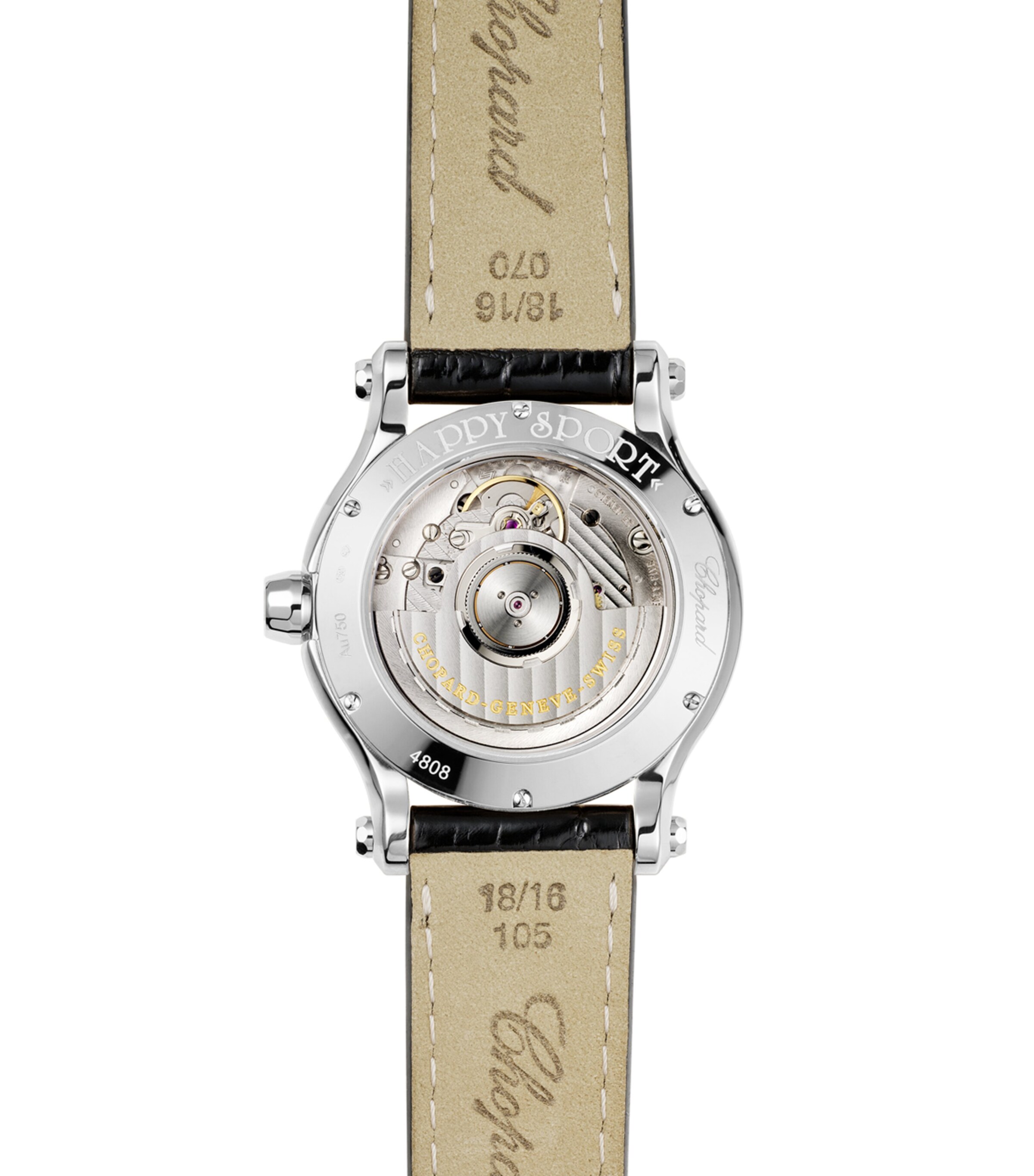 Stainless Steel Happy Sport Automatic Watch 36mm STAINLESS STEEL Image 4