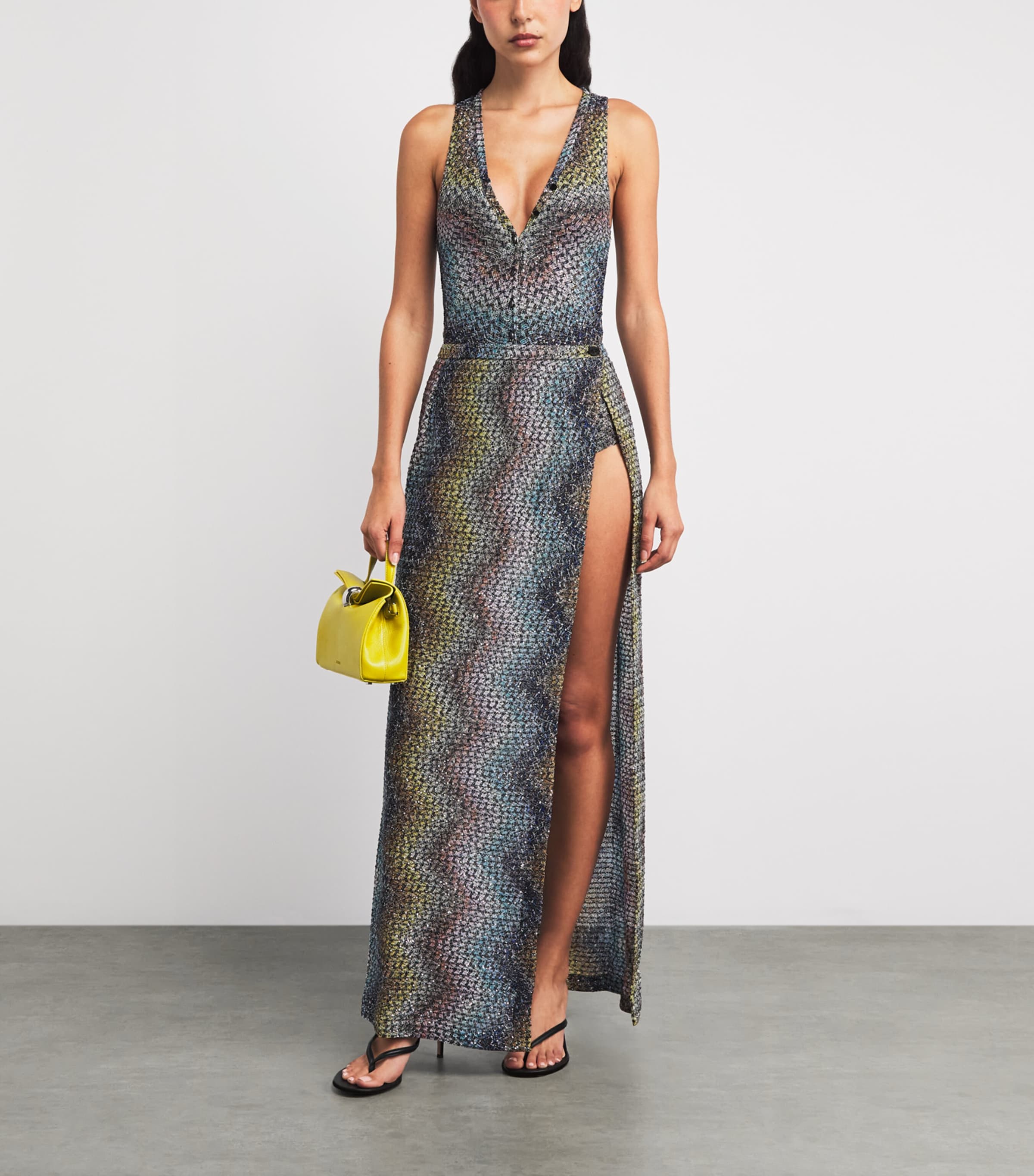 Missoni Womens Lamé Zigzag Swimsuit Smsns Mlt Blu/yl/vlt Image 2