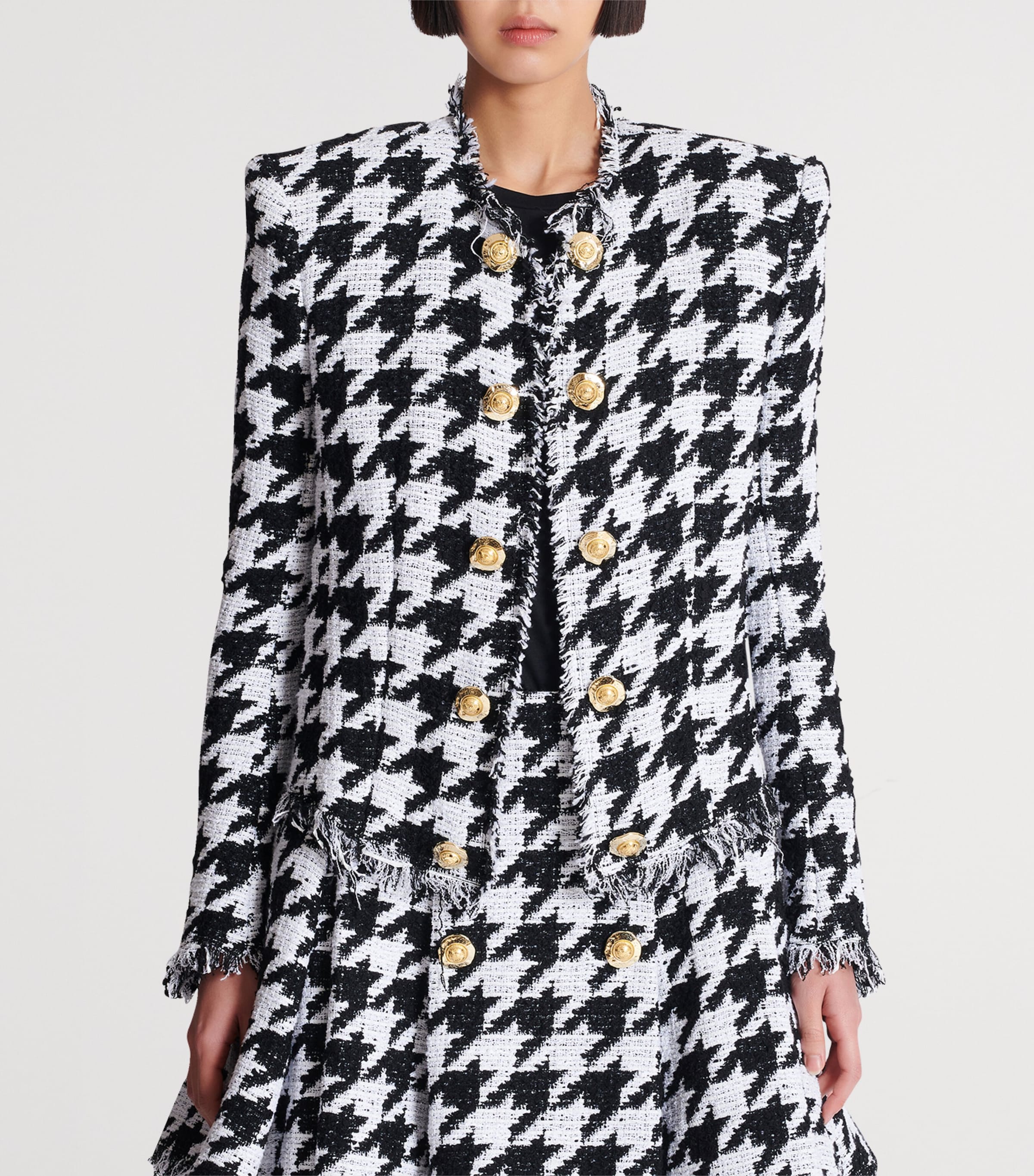 Tweed Houndstooth Jacket GAB BLANC/NOIR Image 5