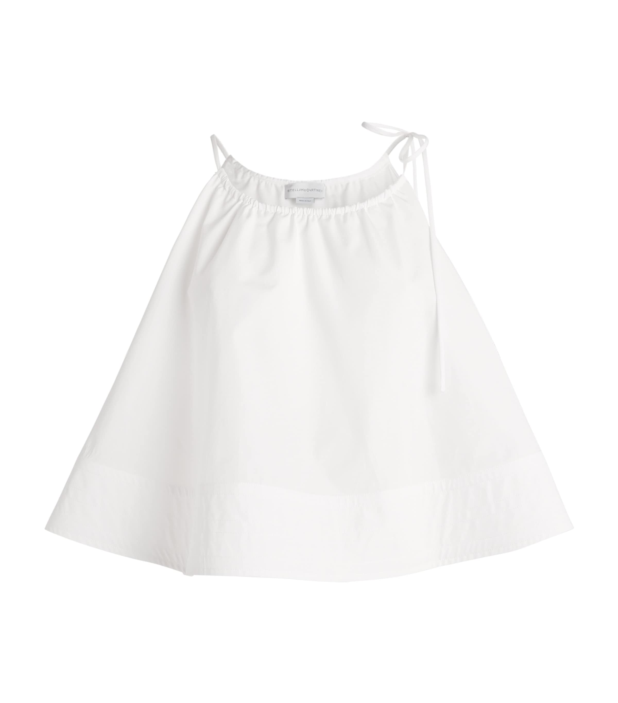 Stella McCartney Cotton Poplin Frill Blouse Pure White