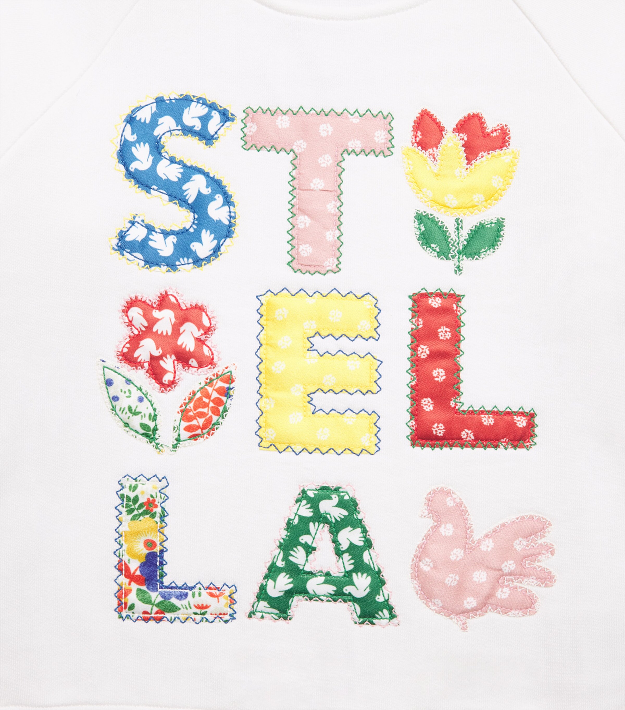 Stella McCartney Kids Cotton Patchwork Sweatshirt (2-14 Years) Ivory Image 3