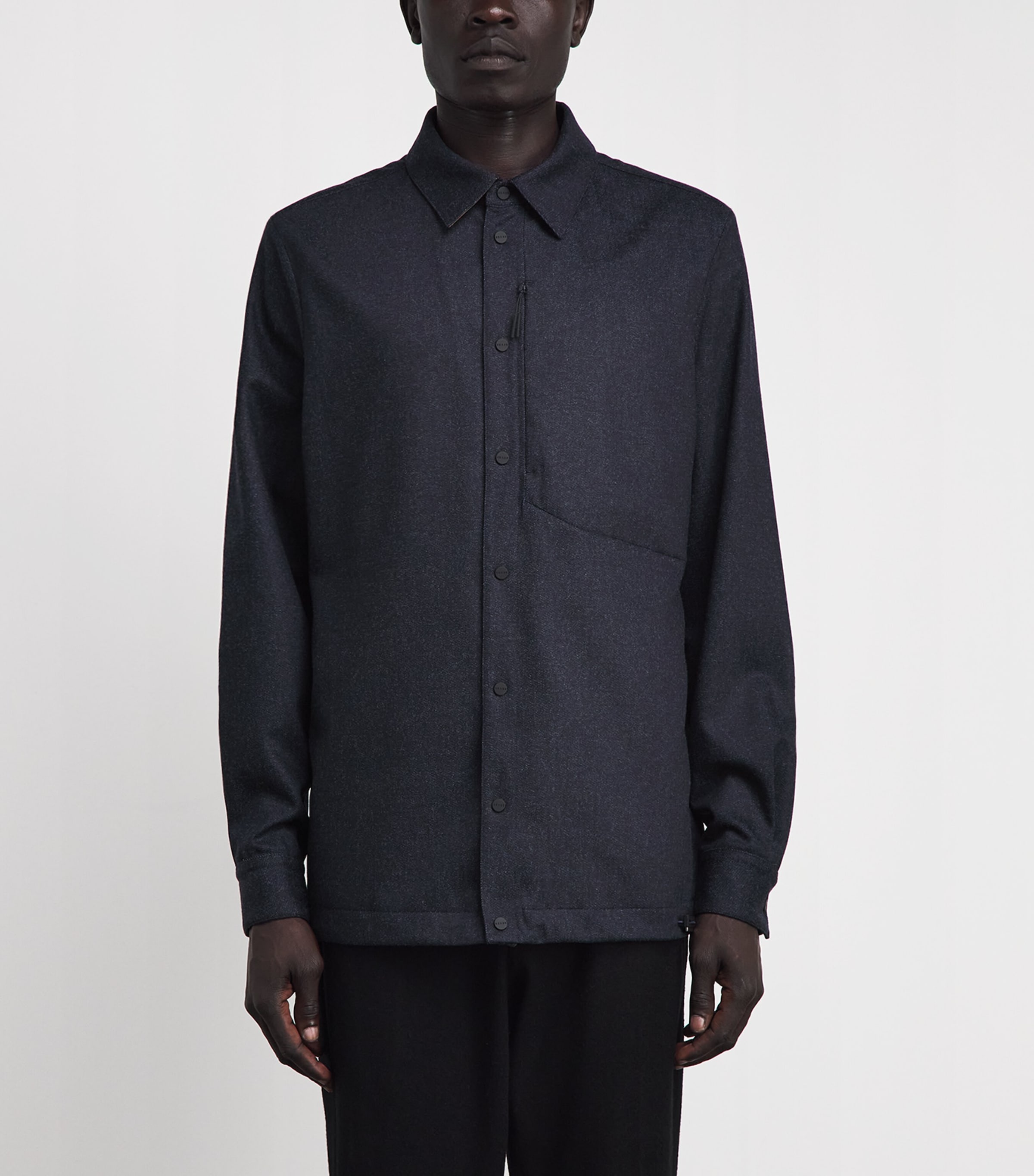 Sease Mens Cotton Padded Gate 2.0 Overshirt Denim Blue Image 4