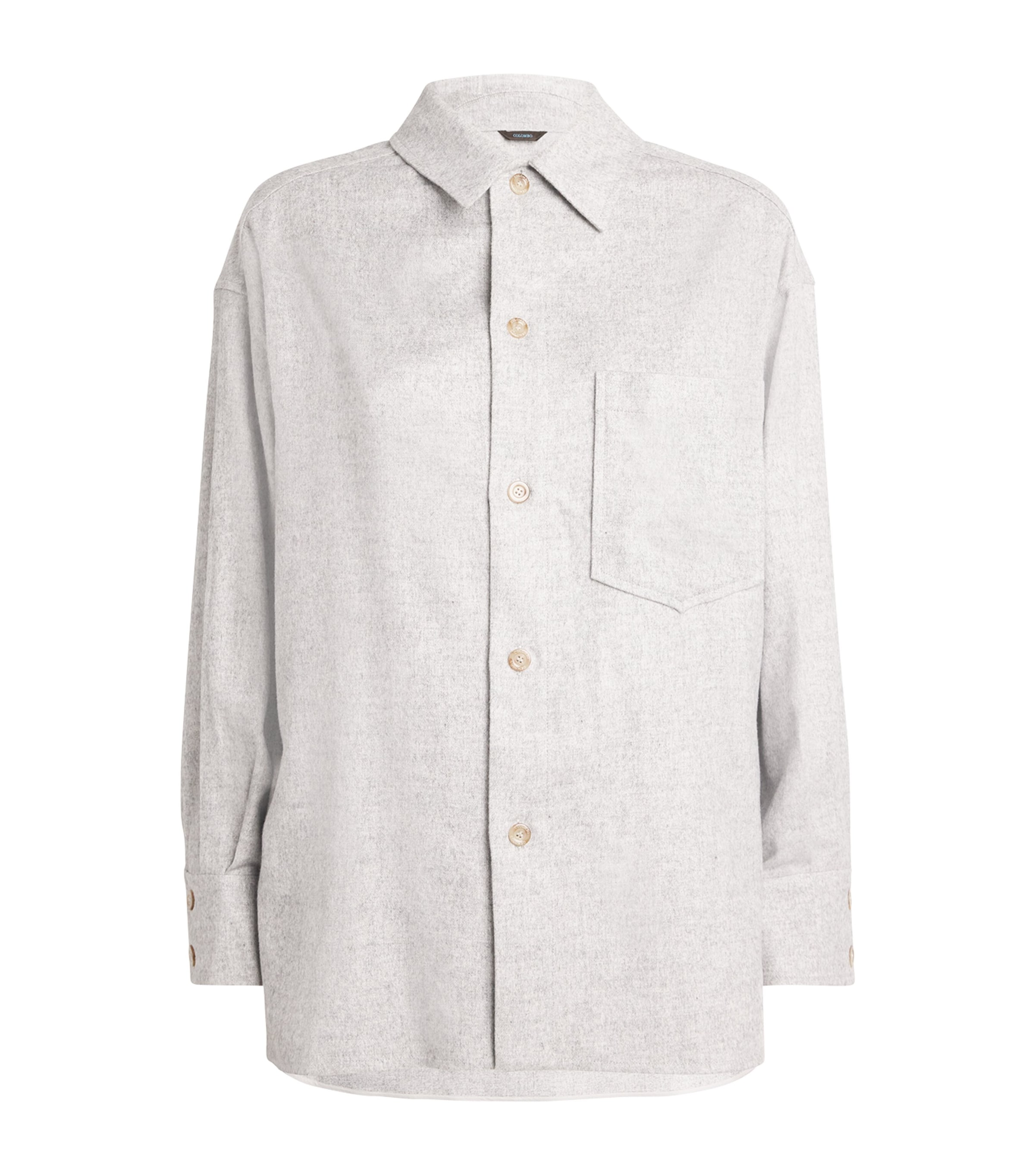 Colombo Cashmere Long-sleeve Shirt In Grey