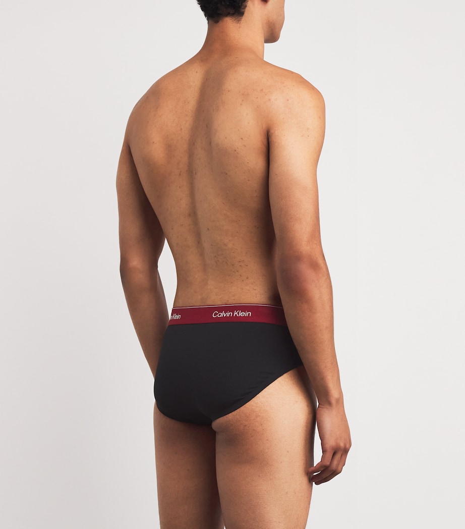 Stretch-Cotton Hip Briefs (Pack of 3) 2VABLACK Image 3