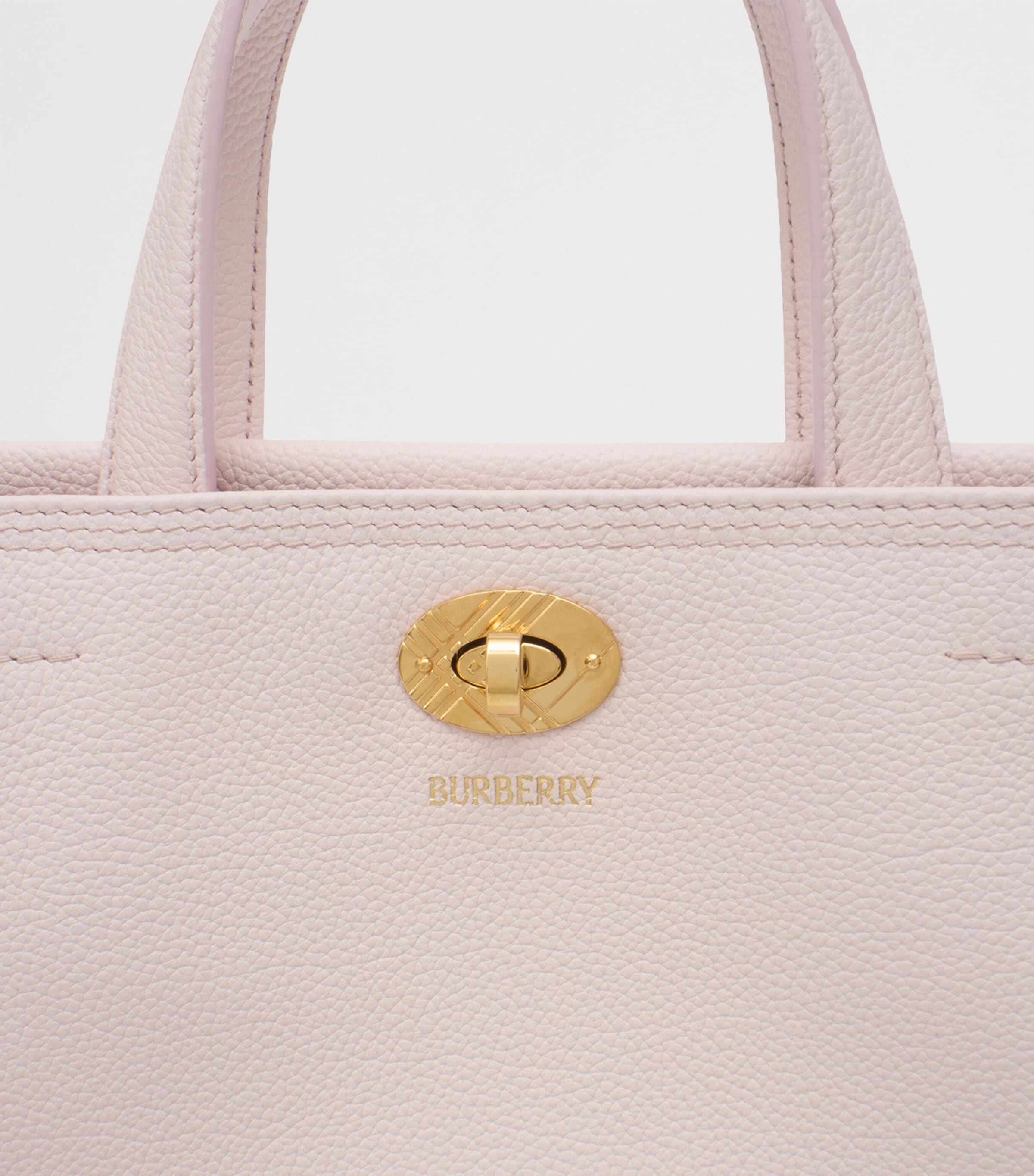 Burberry Womens Mini Calfskin Cotswolds Tote Bag Cameo Pink Image 4