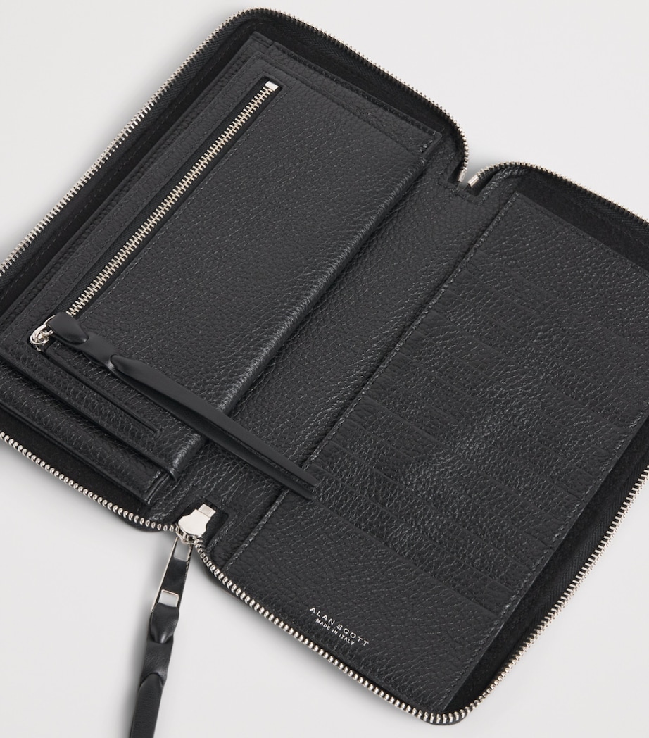 Alan Scott Deer Skin Document Wallet Black/black Image 5