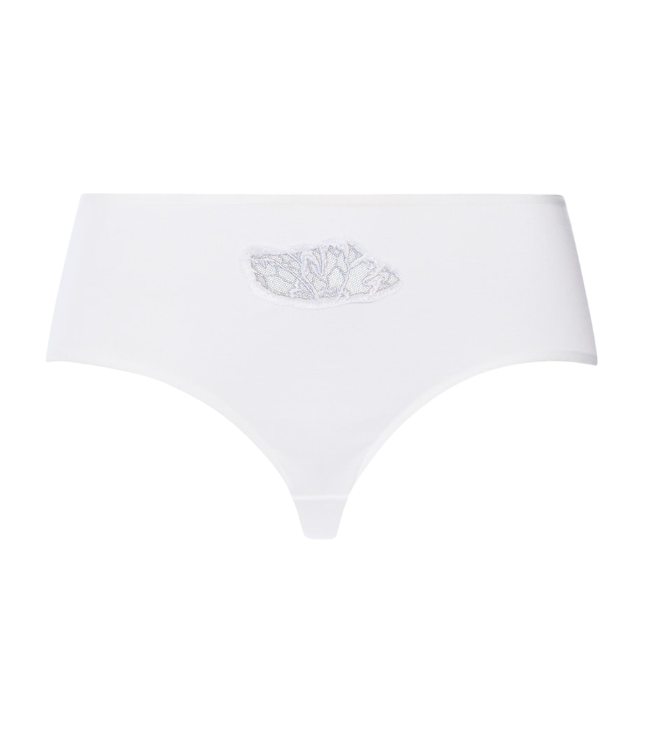 Hanro Womens Pima Cotton Belen Maxi Briefs White Image 1