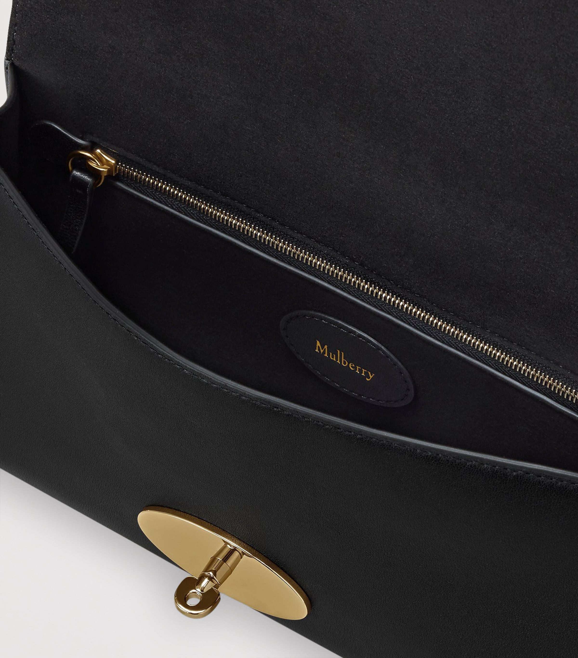 Mulberry Leather Lily Clutch Bag Black Image 5