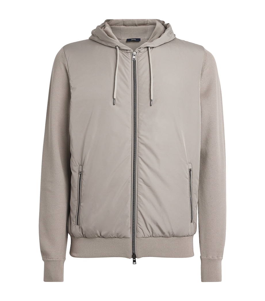 Cotton Hooded Hybrid Jacket TAUPE 2600 Image 1