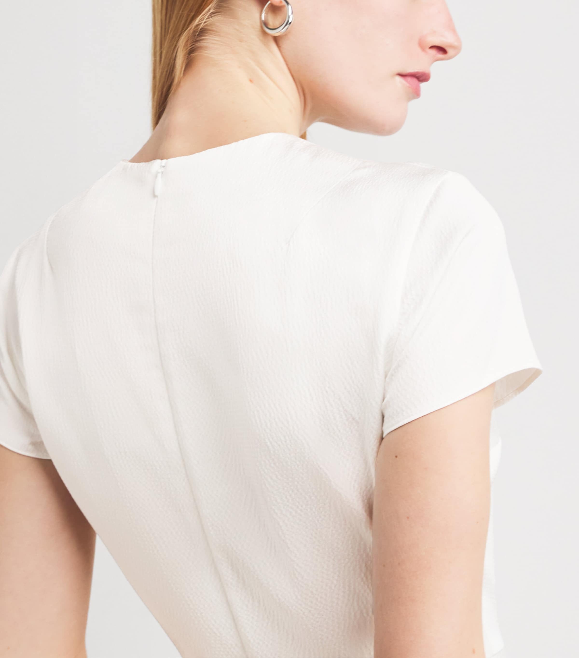 Draped Irene Midi Dress IVORY Image 6