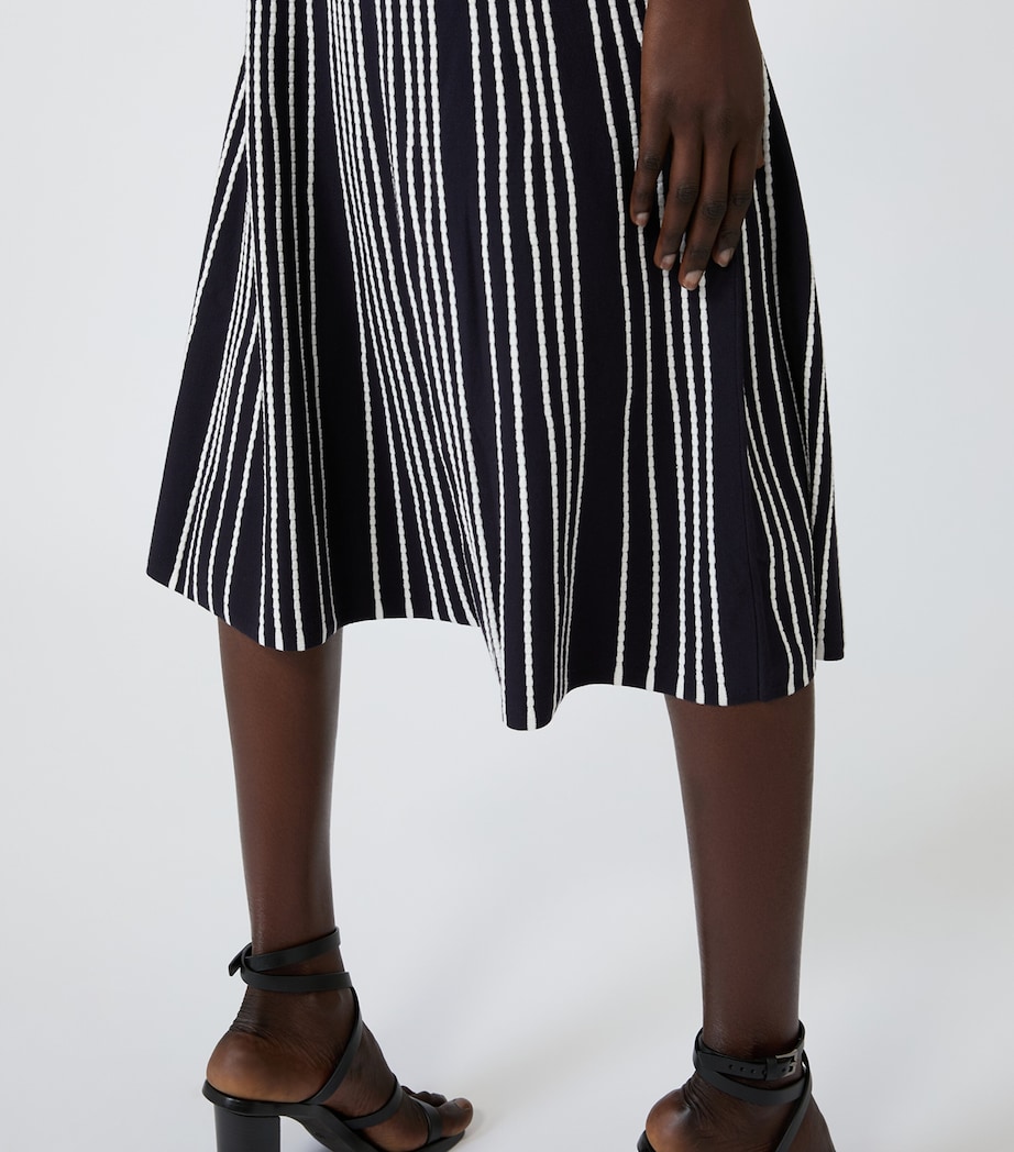 Max Mara Womens Knit Stripe Midi Dress Ultramarine Image 5
