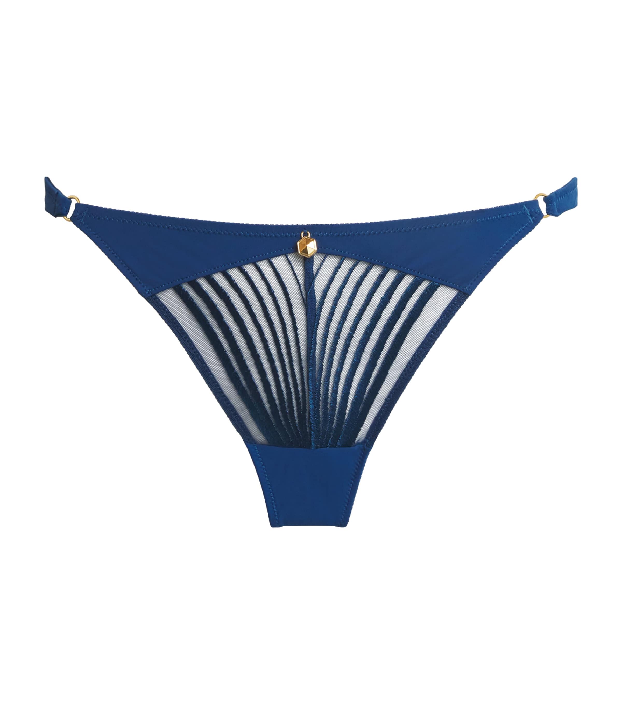 Aubade X Cindy Bruna Sumptuous Waves Tanga In Blue