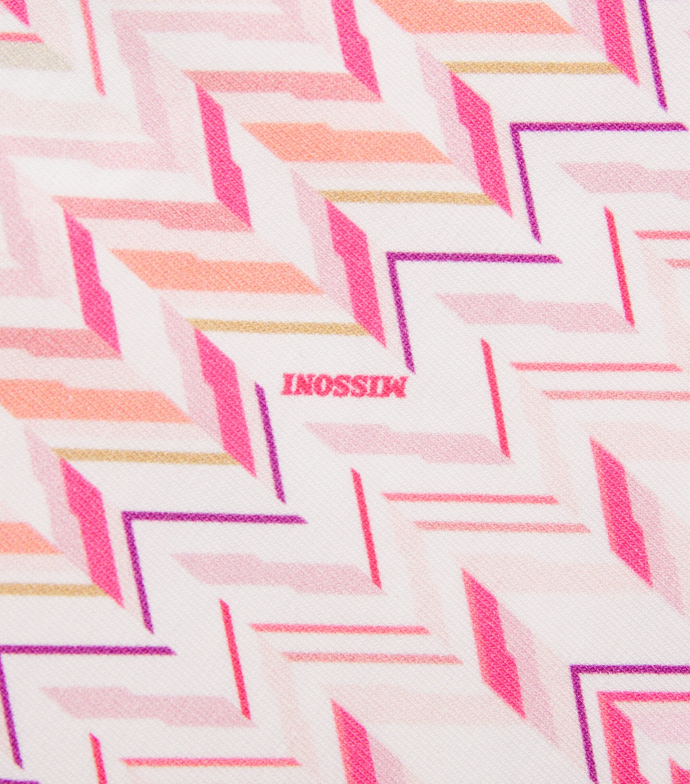 Cotton-Blend Zigzag Leggings (4-14 Years) 100FUWHITE/FUCHSIA Image 3