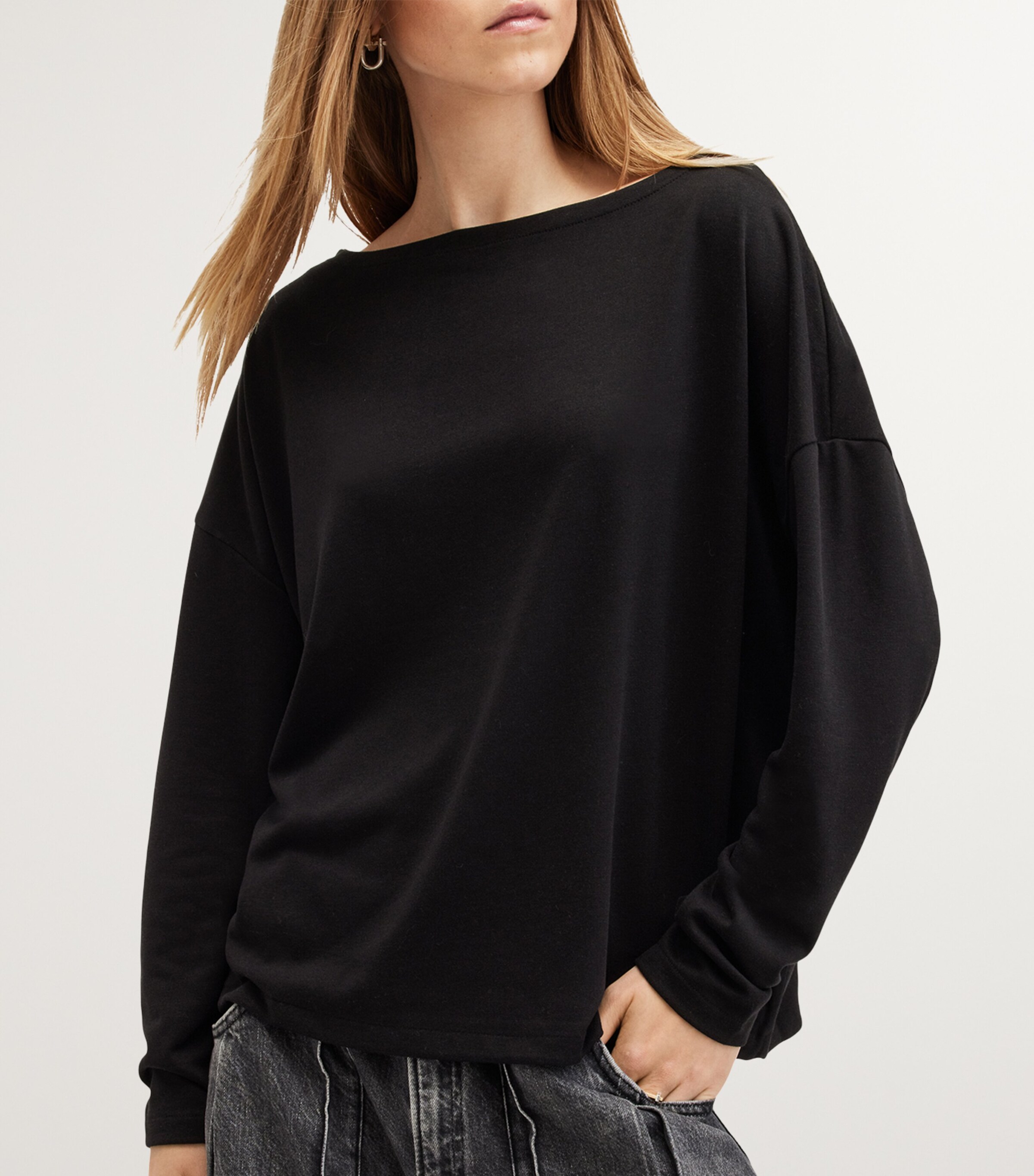 AllSaints Womens Rita T-Shirt Black Image 4