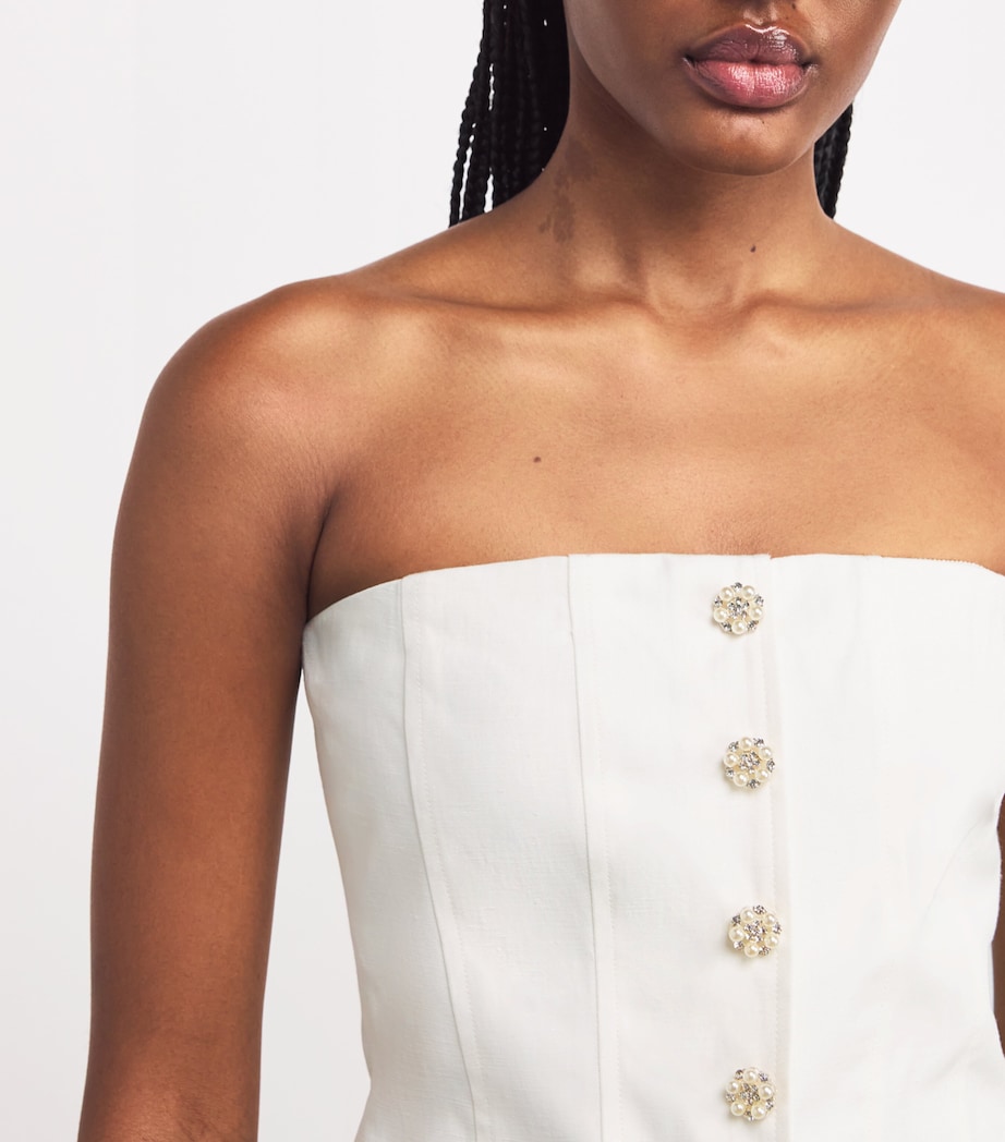 Off-The-Shoulder Bustier Top ECRU Image 6