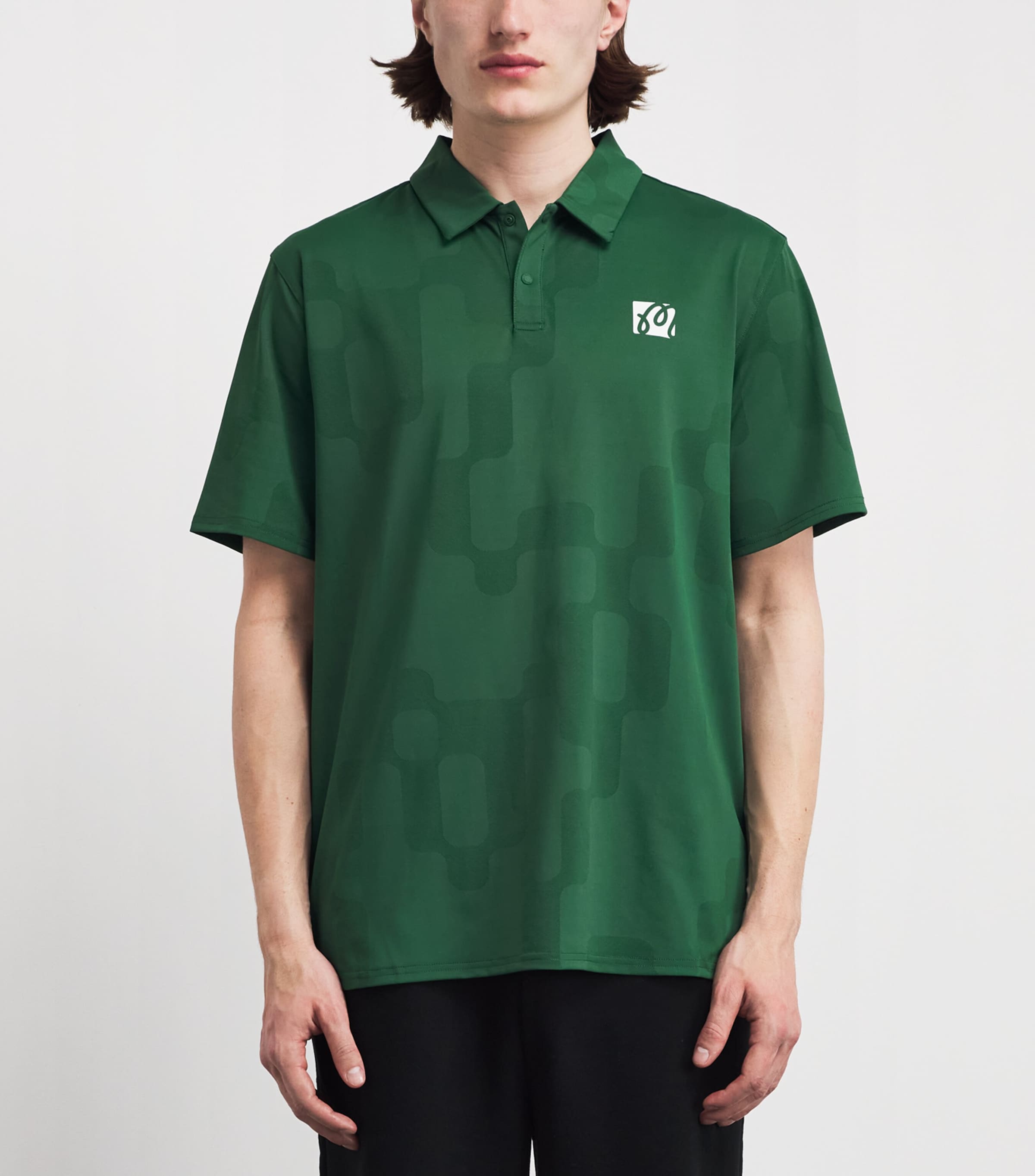 Malbon Mens Performance Mesh Polo Shirt Eden Image 4