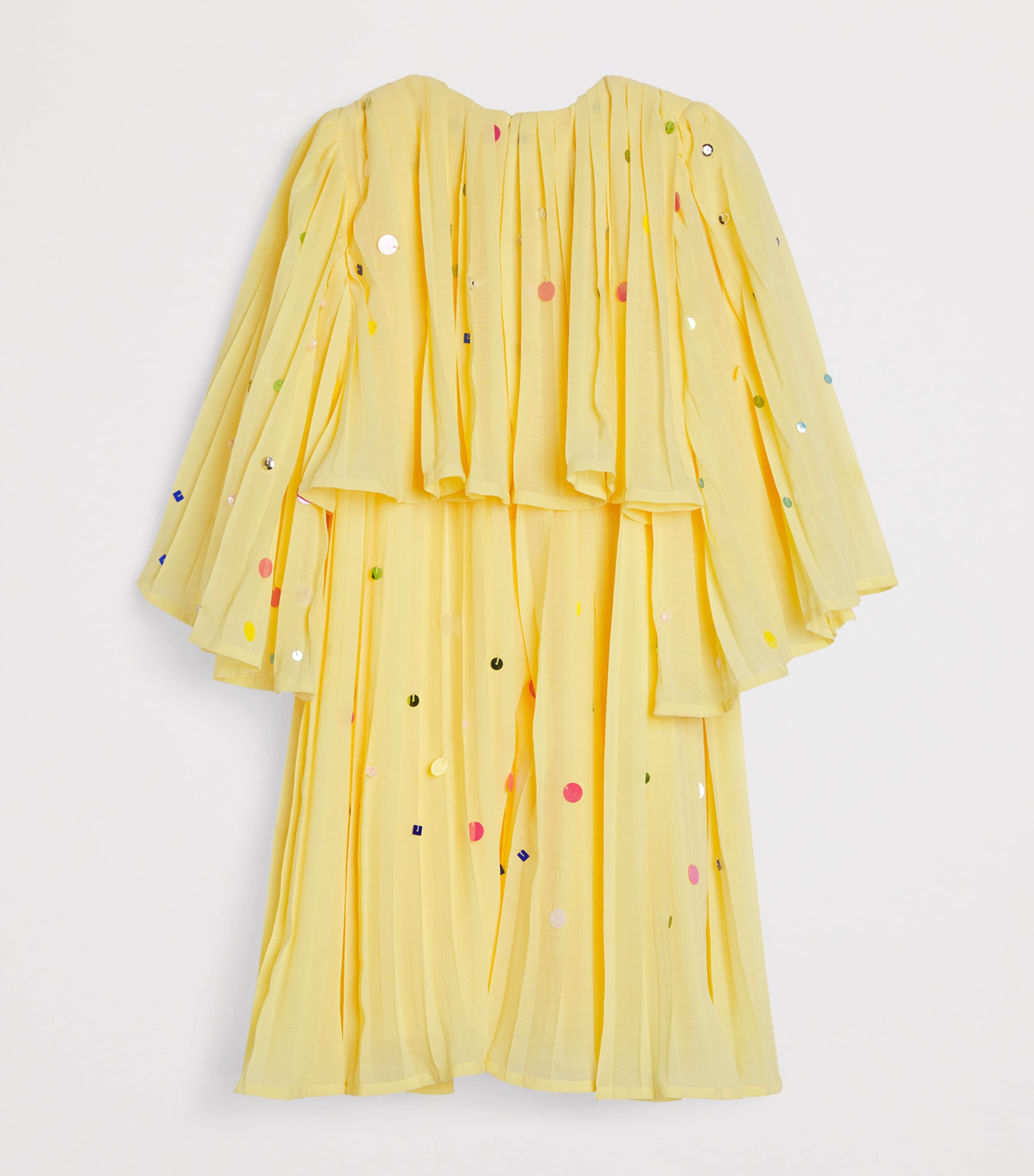 Raishma Embellished Pleated Ariel Dress (3-12 Years) Sunshine Yellow Image 2