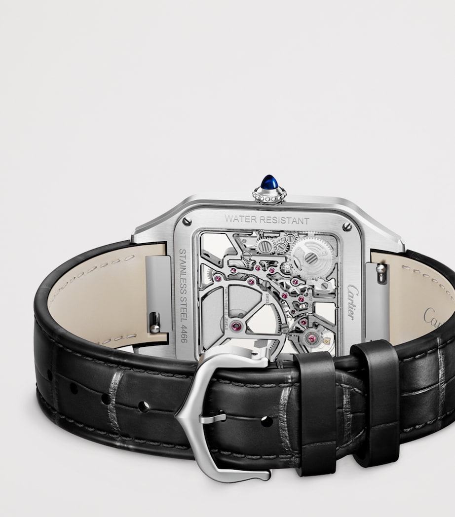 Large Steel Santos-Dumont Skeleton Watch 43.5mm STEEL Image 2