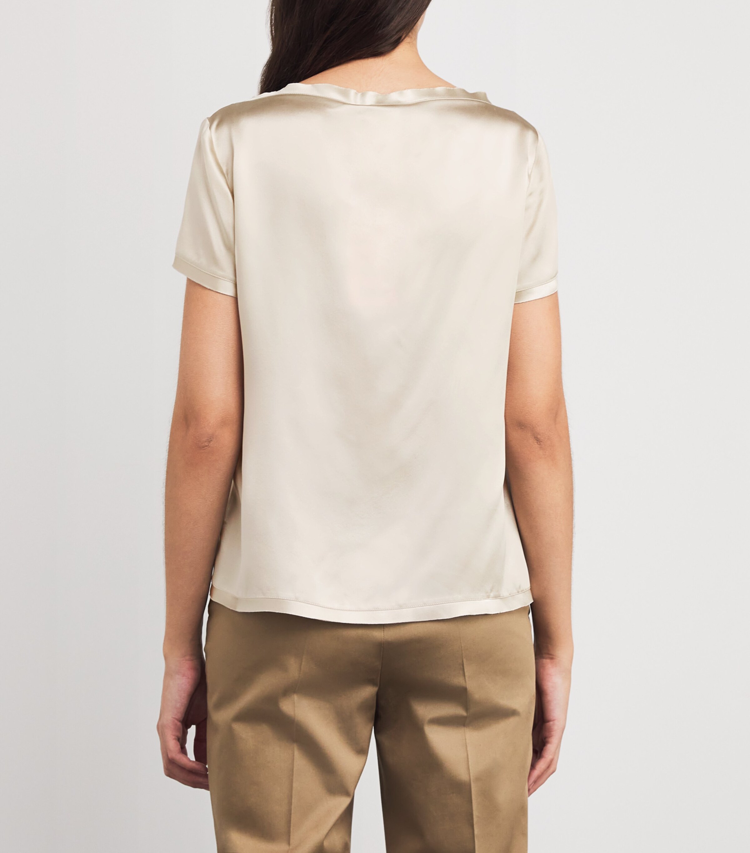 Silk T-Shirt CREAM Image 4