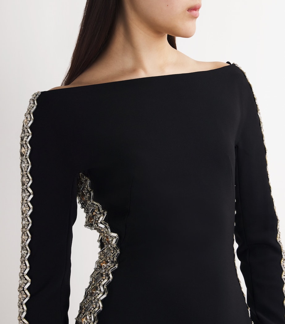 Jenny Packham Black Crepe Embellished Charisma Gown | Harrods US Jenny Packham Black Crepe Embellished Charisma Gown | Harrods US
