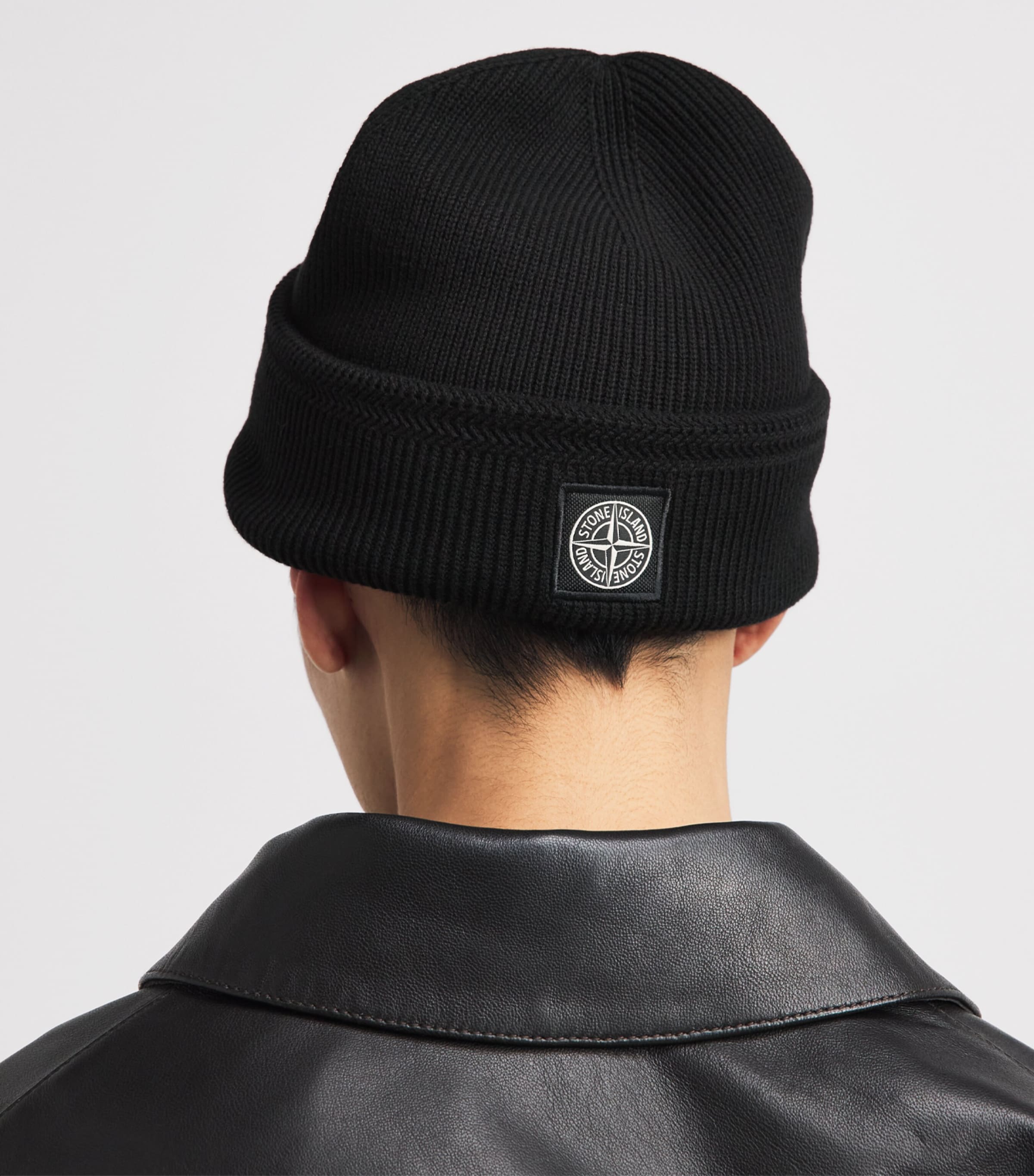 Stone Island Organic Cotton Logo Beanie Image 2