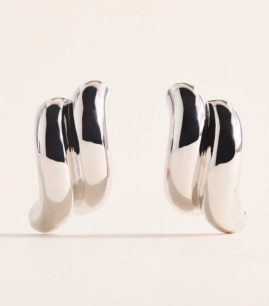 Eddie Borgo Silver-Plated Torsade Stud Earrings Silver Image 1