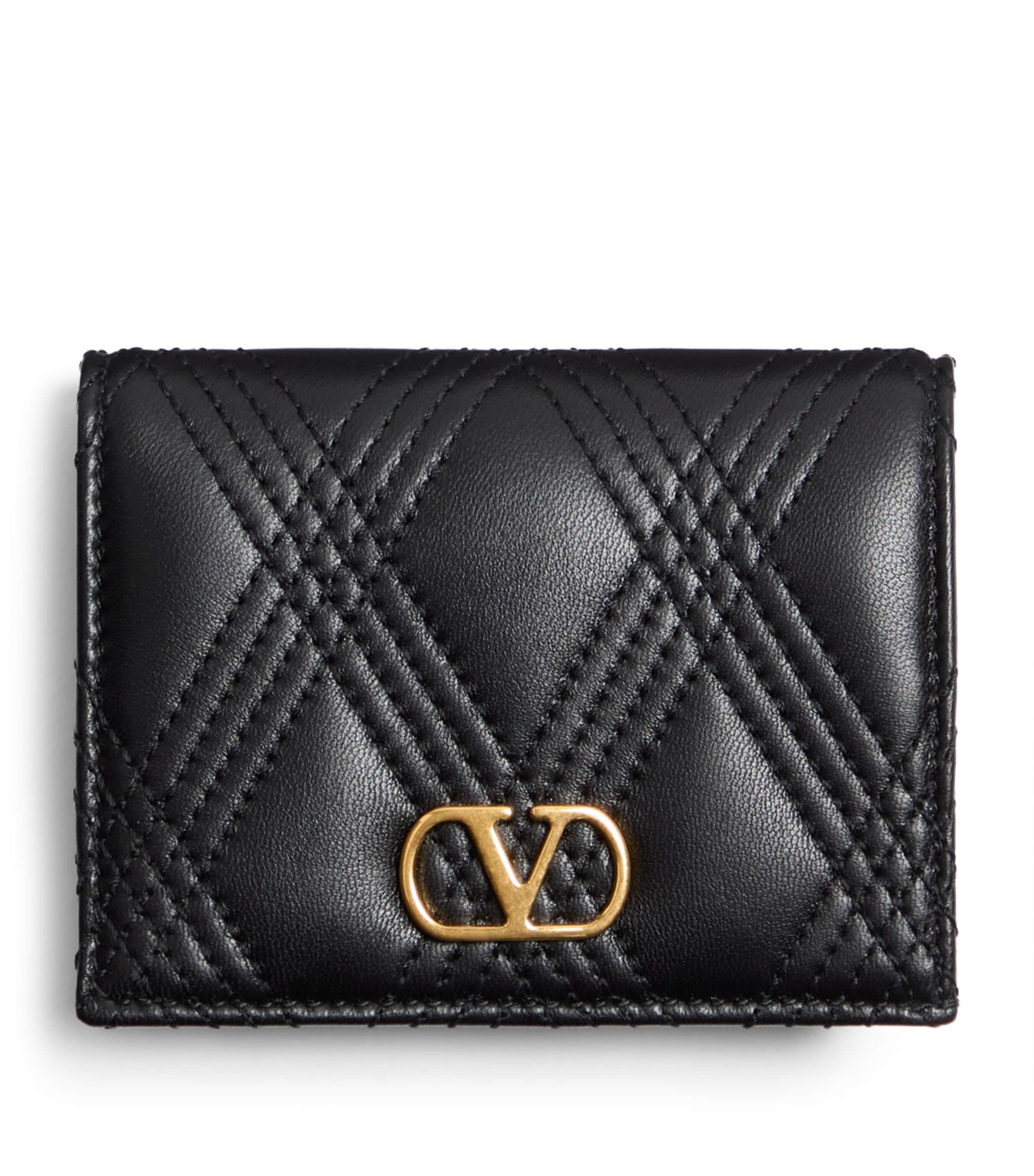 Valentino Garavani Garavani Quiltie 67 Wallet In Quilted Nappa Woman Black Uni In Black