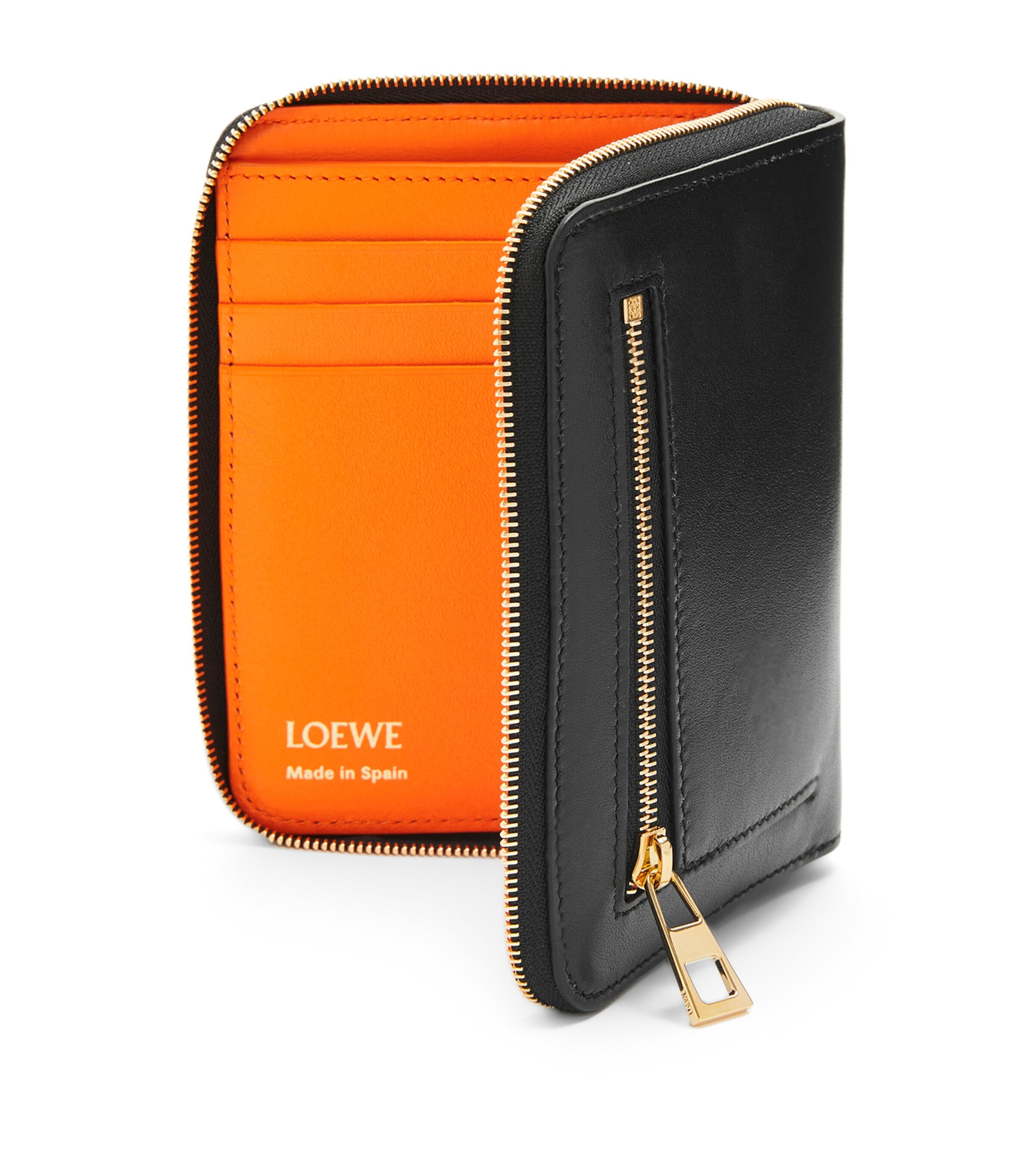 LOEWE Black Leather Knot Zip-Around Wallet | Harrods US