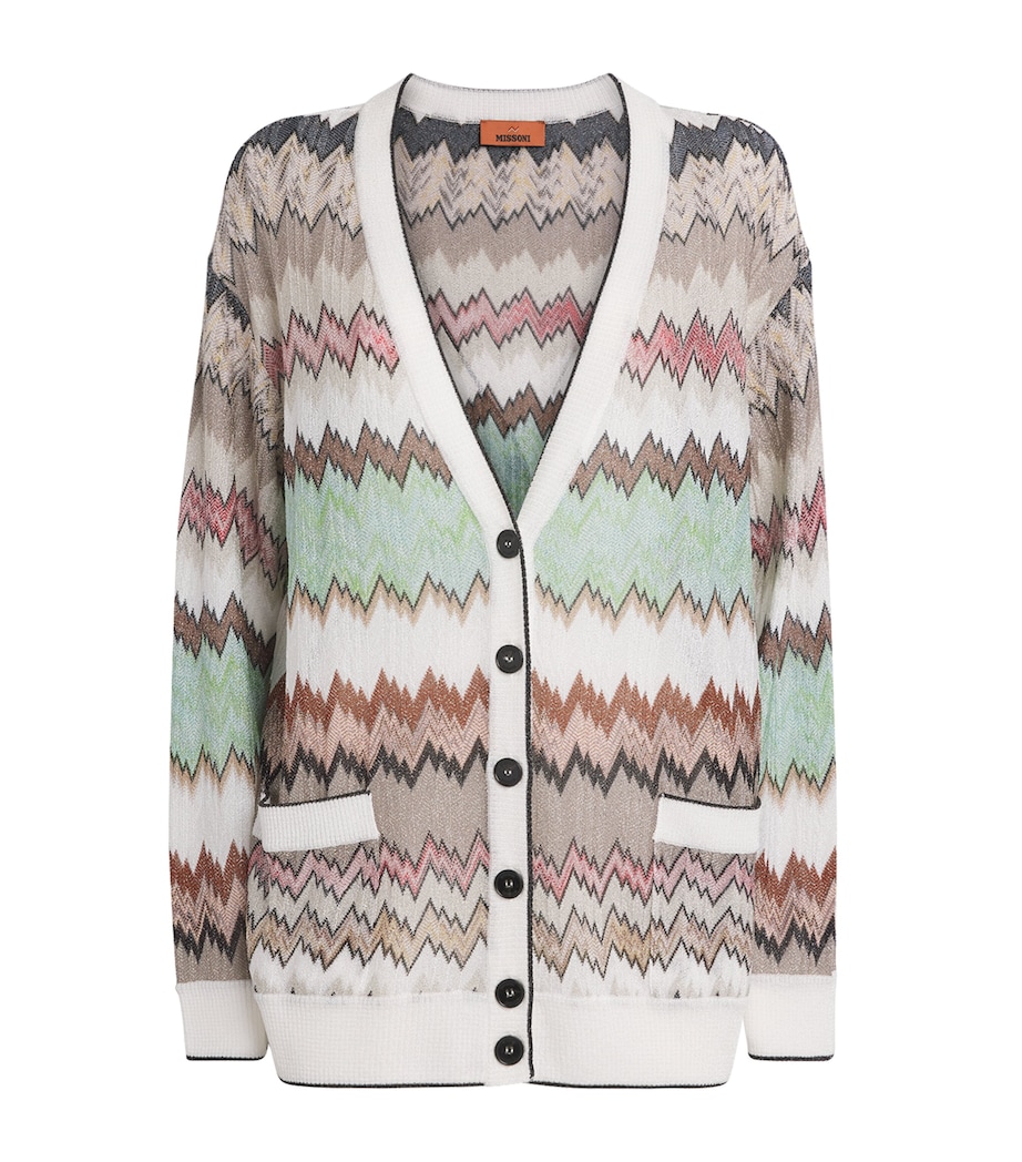 Snake V-Neck Cardigan SM9Y3 MULTI W WHITE Image 1