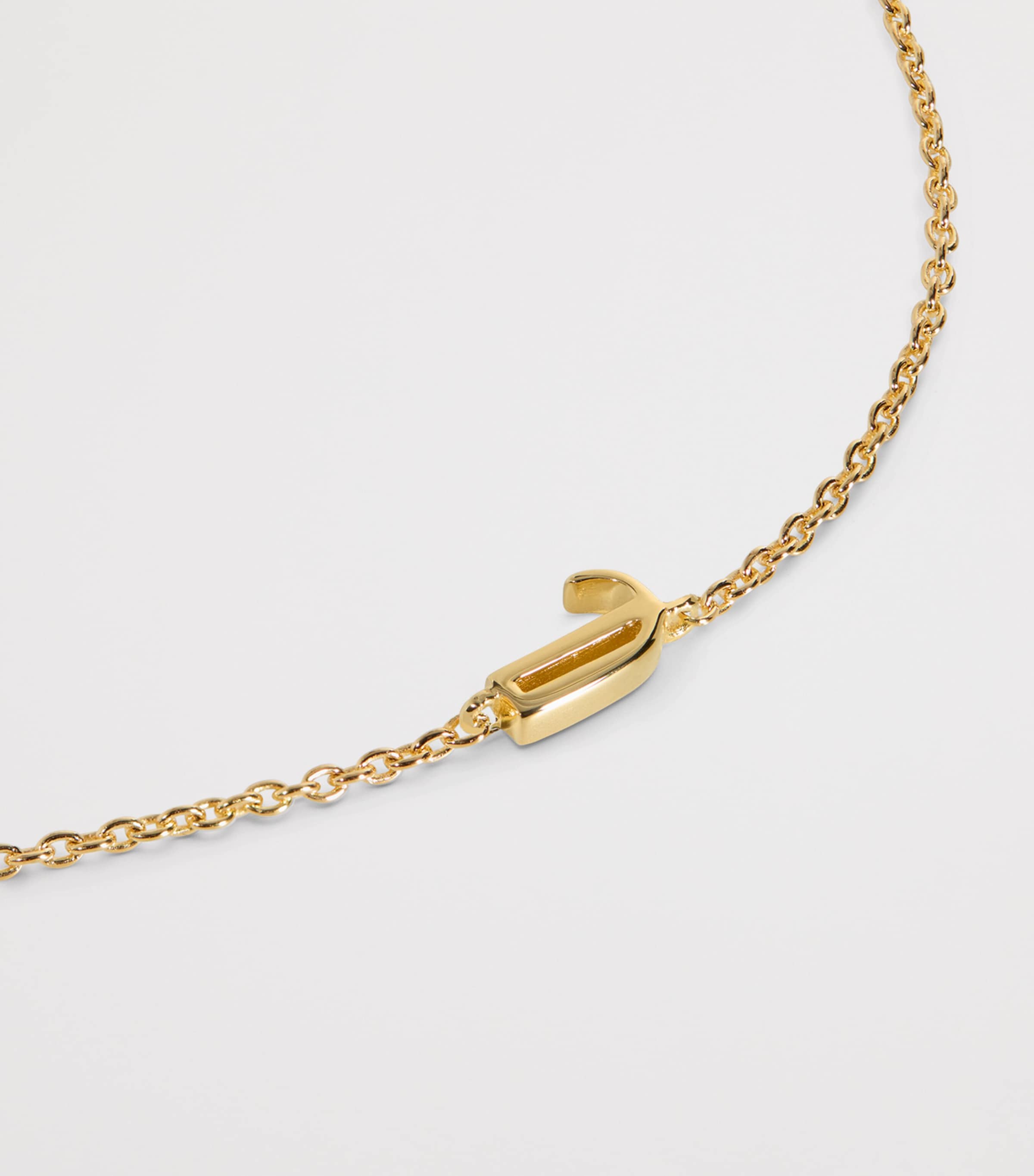 Monica Vinader J Initial Chain Bracelet Gold Image 3
