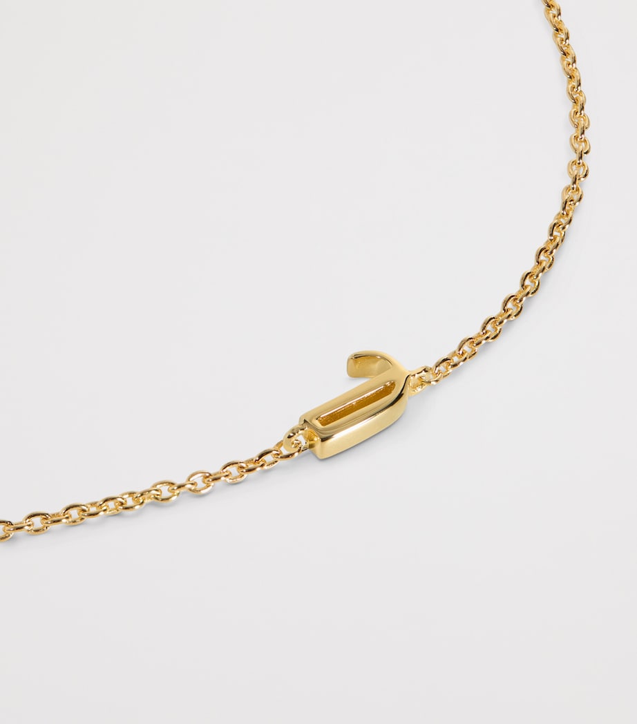 Monica Vinader J Initial Chain Bracelet Gold Image 3