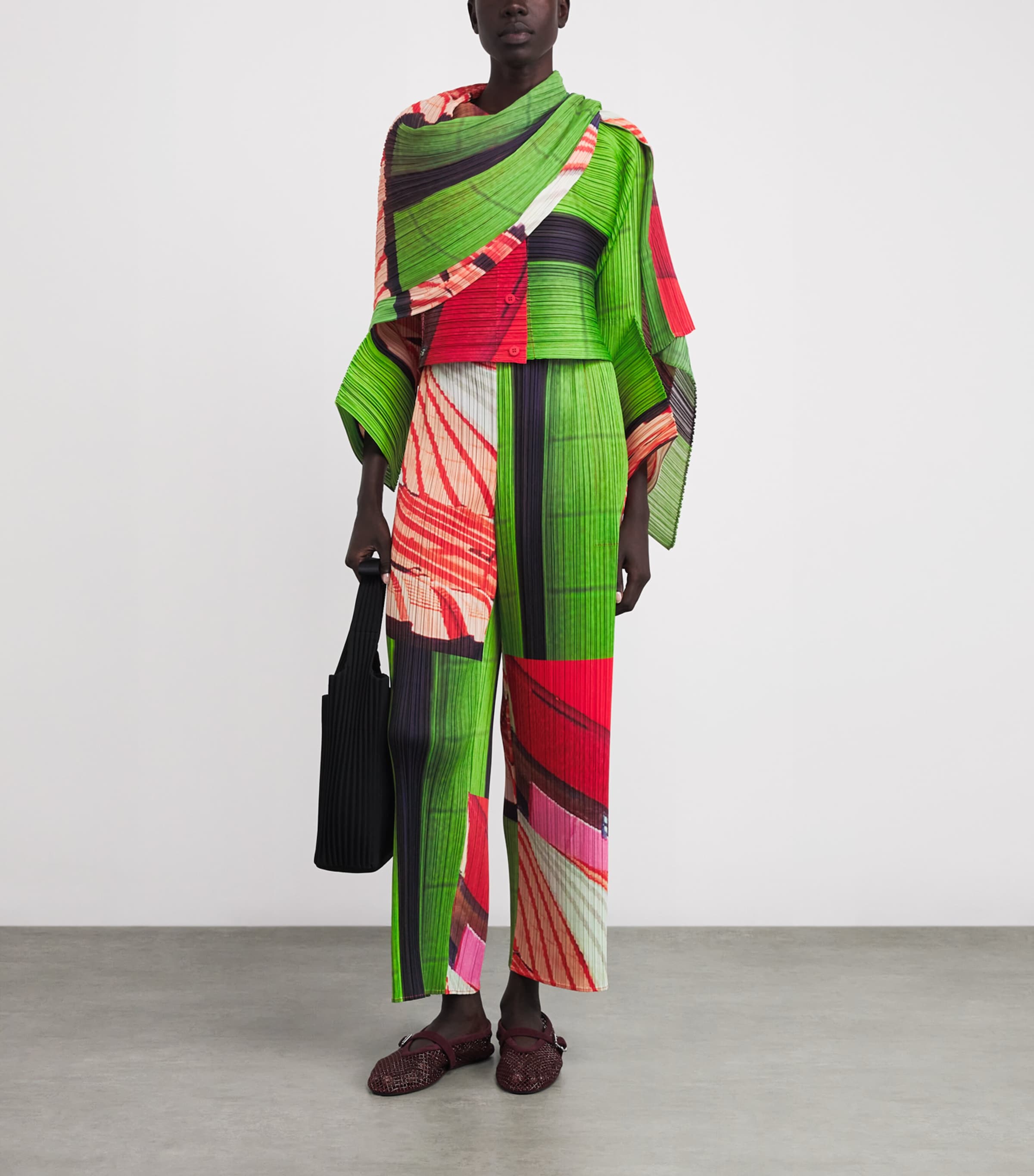 City Collage Trousers RED X GREEN Image 2