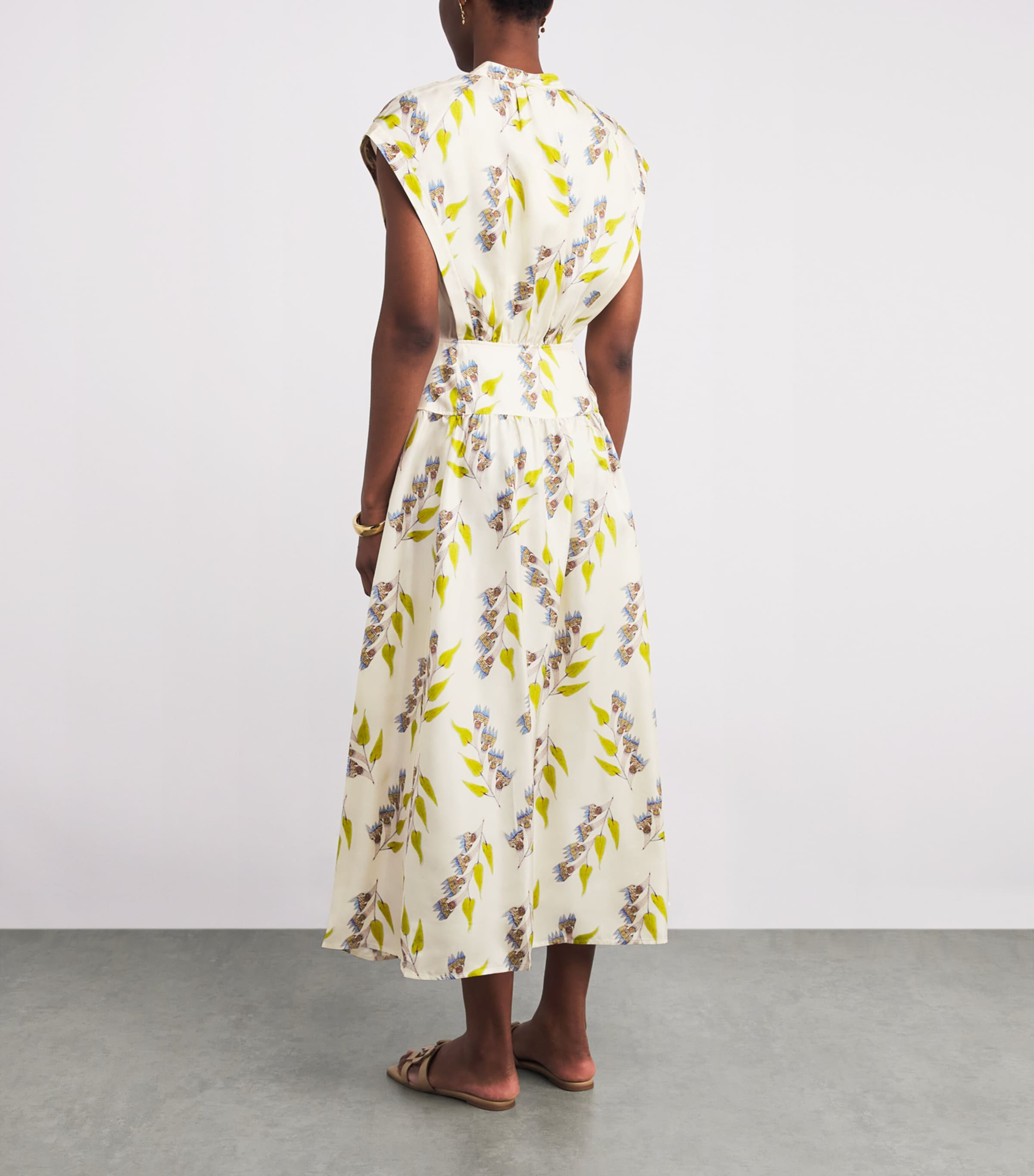 Silk Floral Lausanne Midi Dress INFINITE FLOWER Image 3
