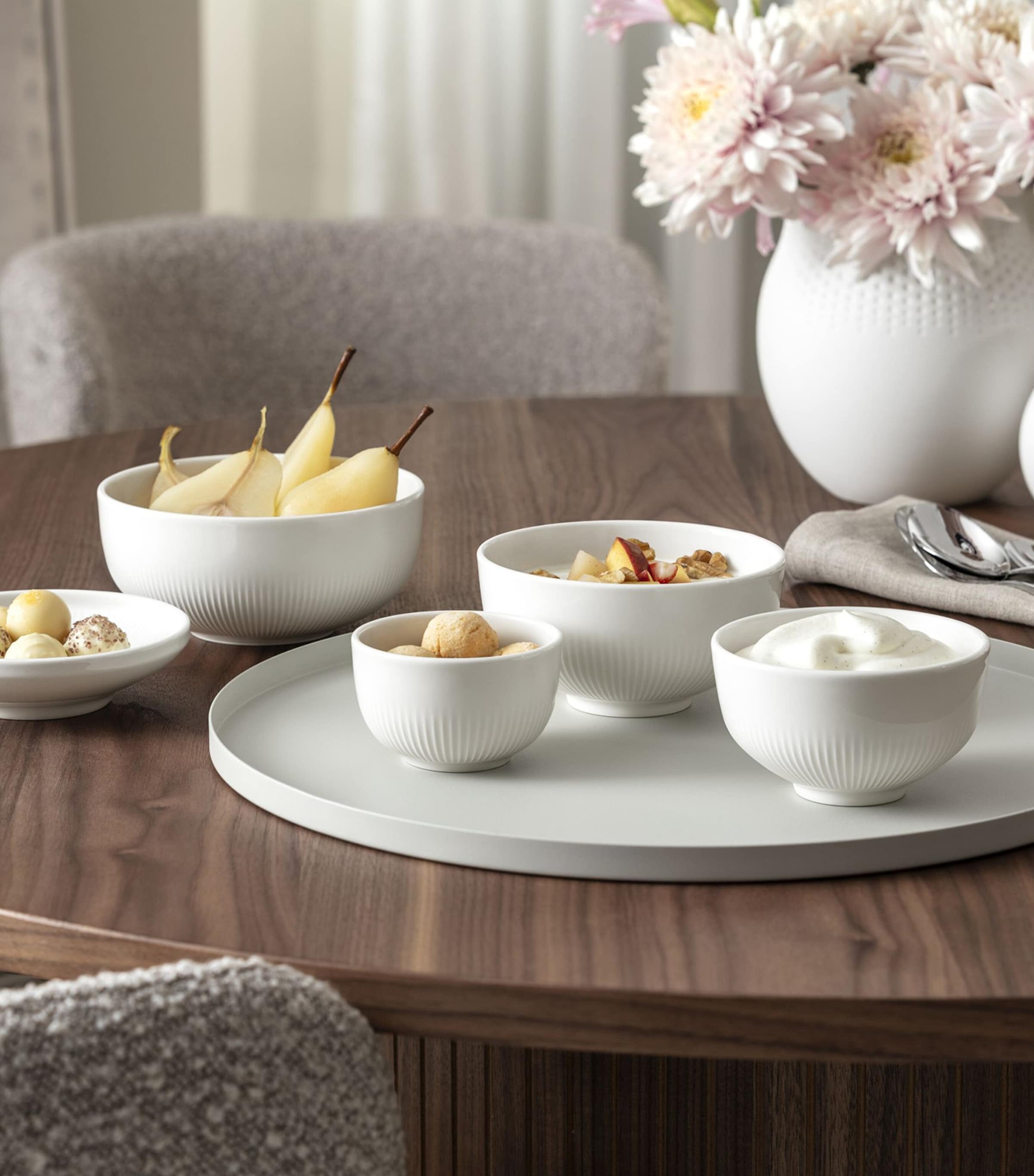 Porcelain Afina Bowl (13cm) WHITE Image 3