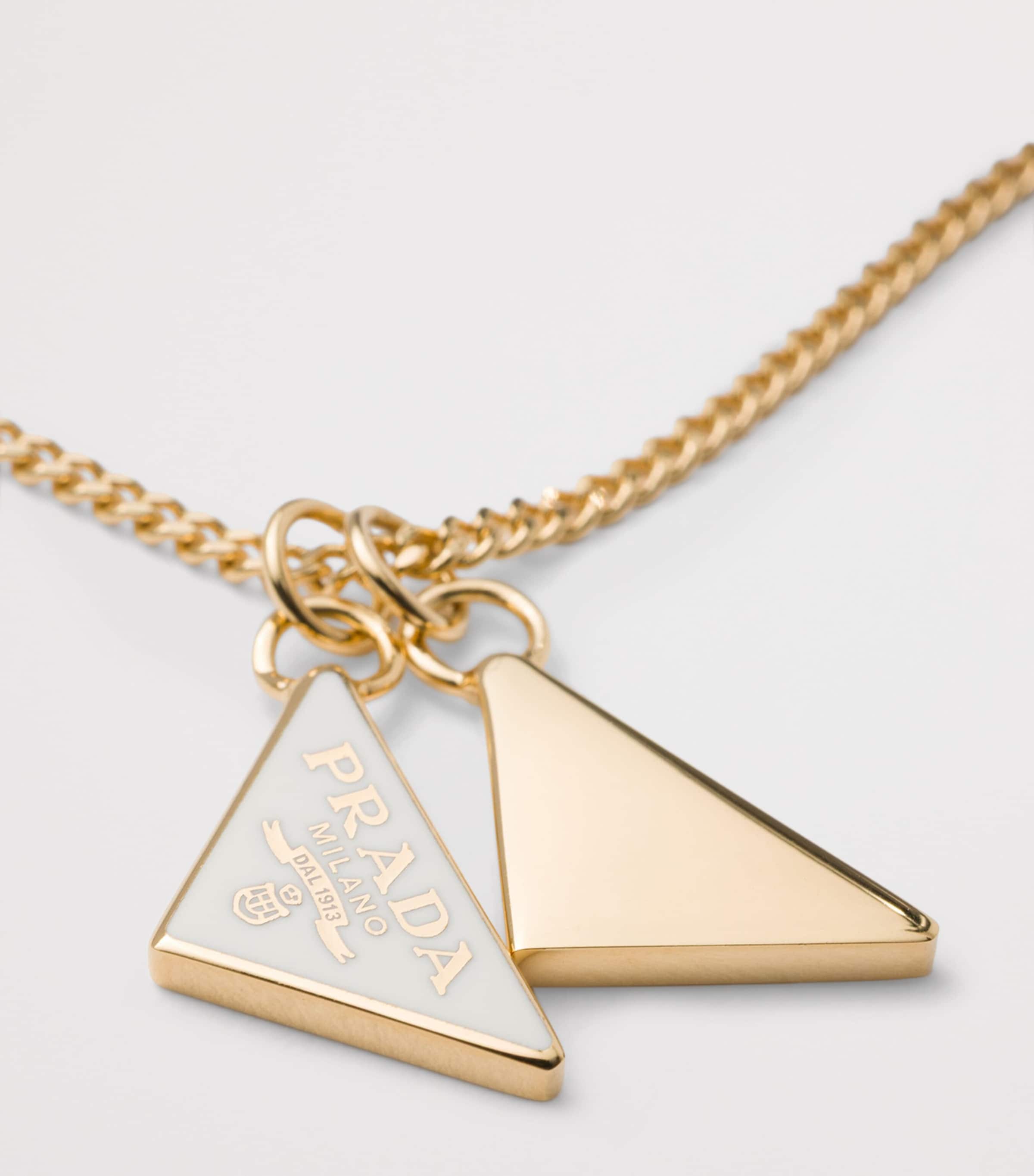 Prada Triangle Logo Pendant Necklace Image 3
