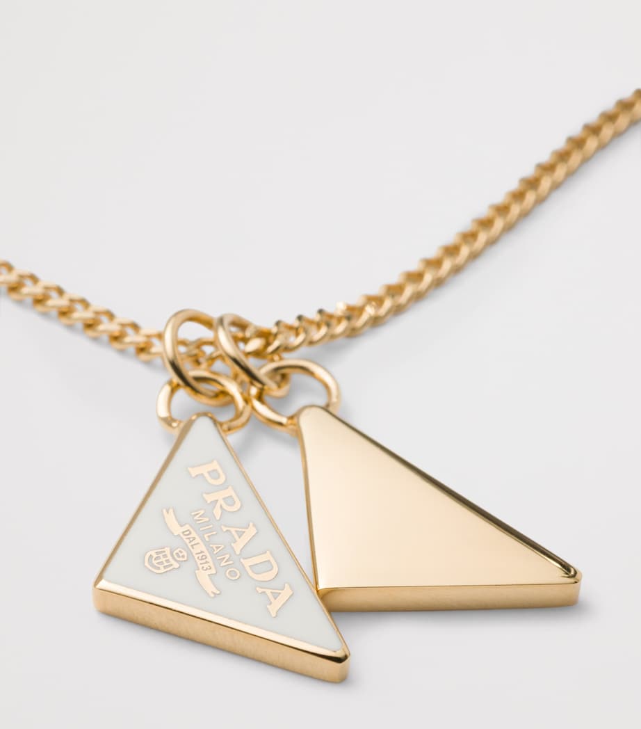 Prada Triangle Logo Pendant Necklace Image 3