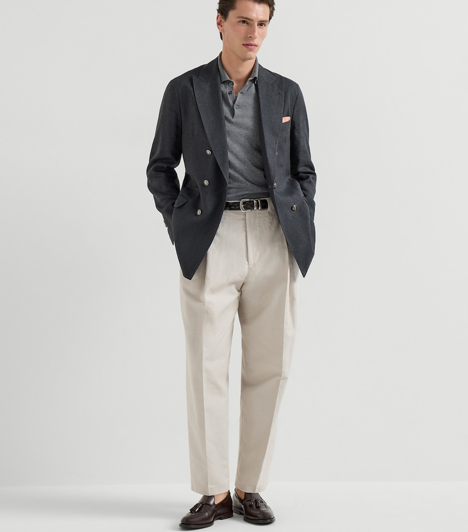 Brunello Cucinelli Mens Cotton Polo Sweater Image 2