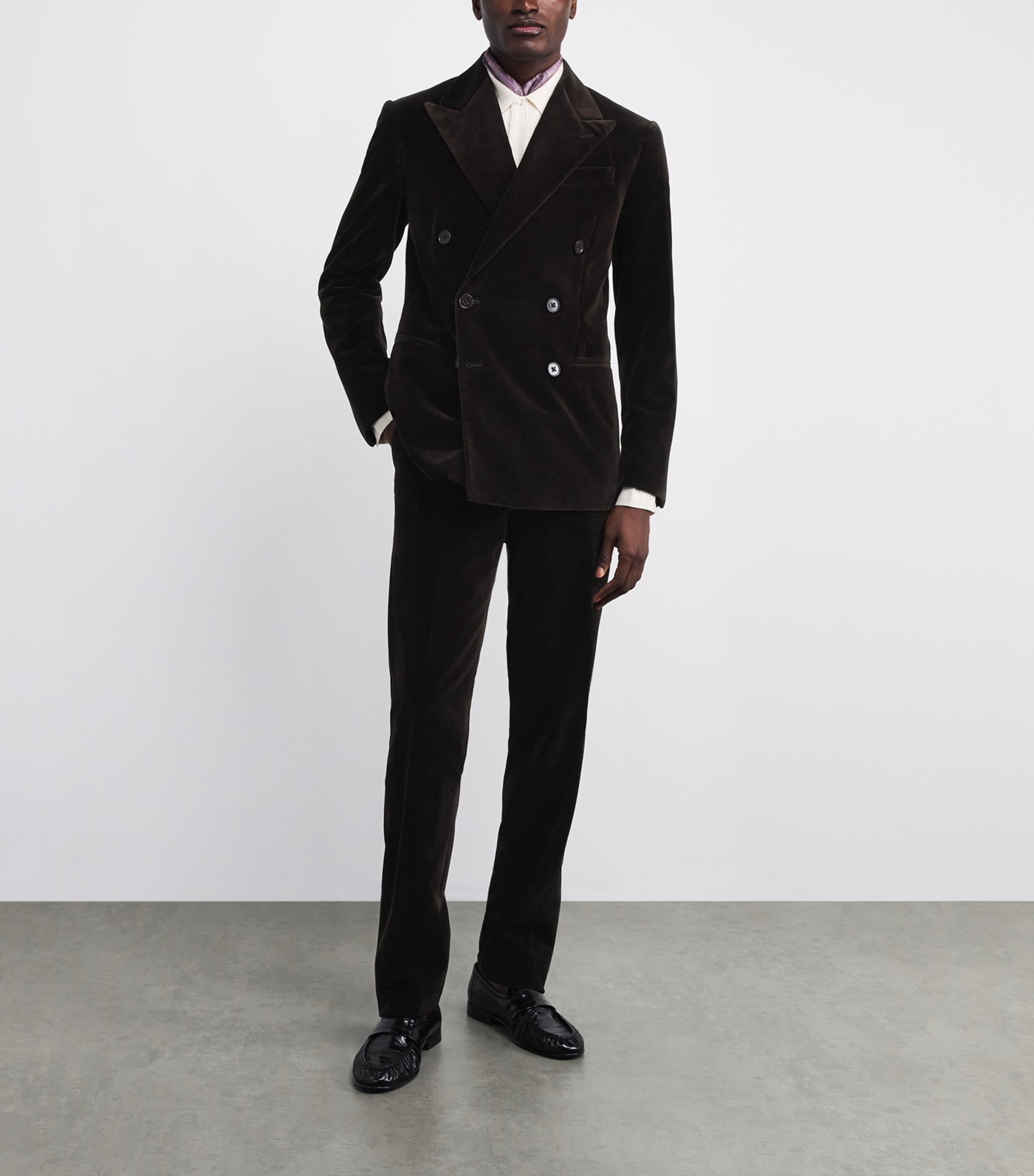 Velvet Gregory Tailored Trousers DARK LUGGAGE BROWN Image 2