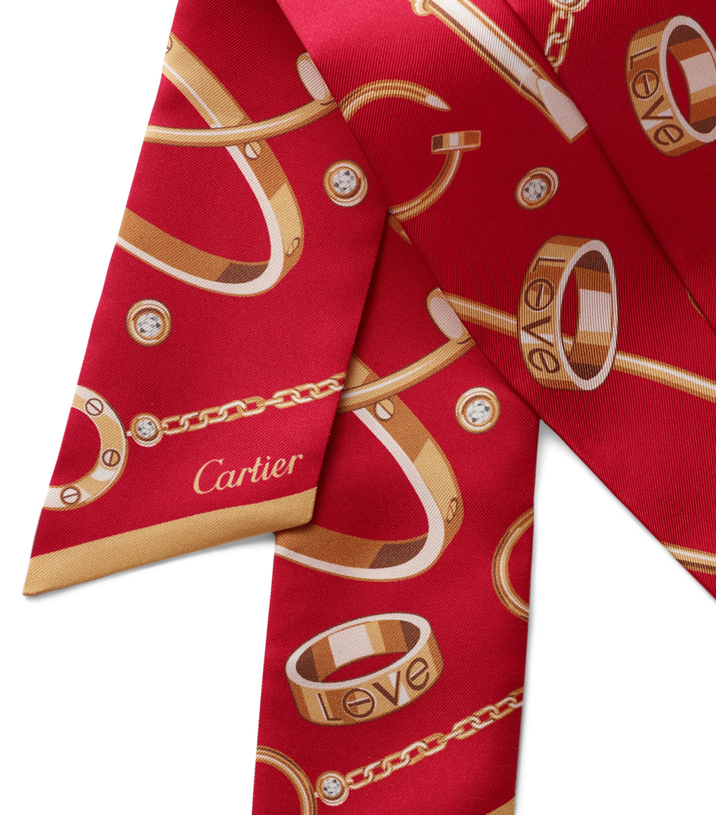 Silk Precious Mundanity Scarf RED Image 2