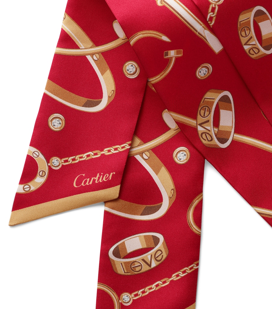 Silk Precious Mundanity Scarf RED Image 2