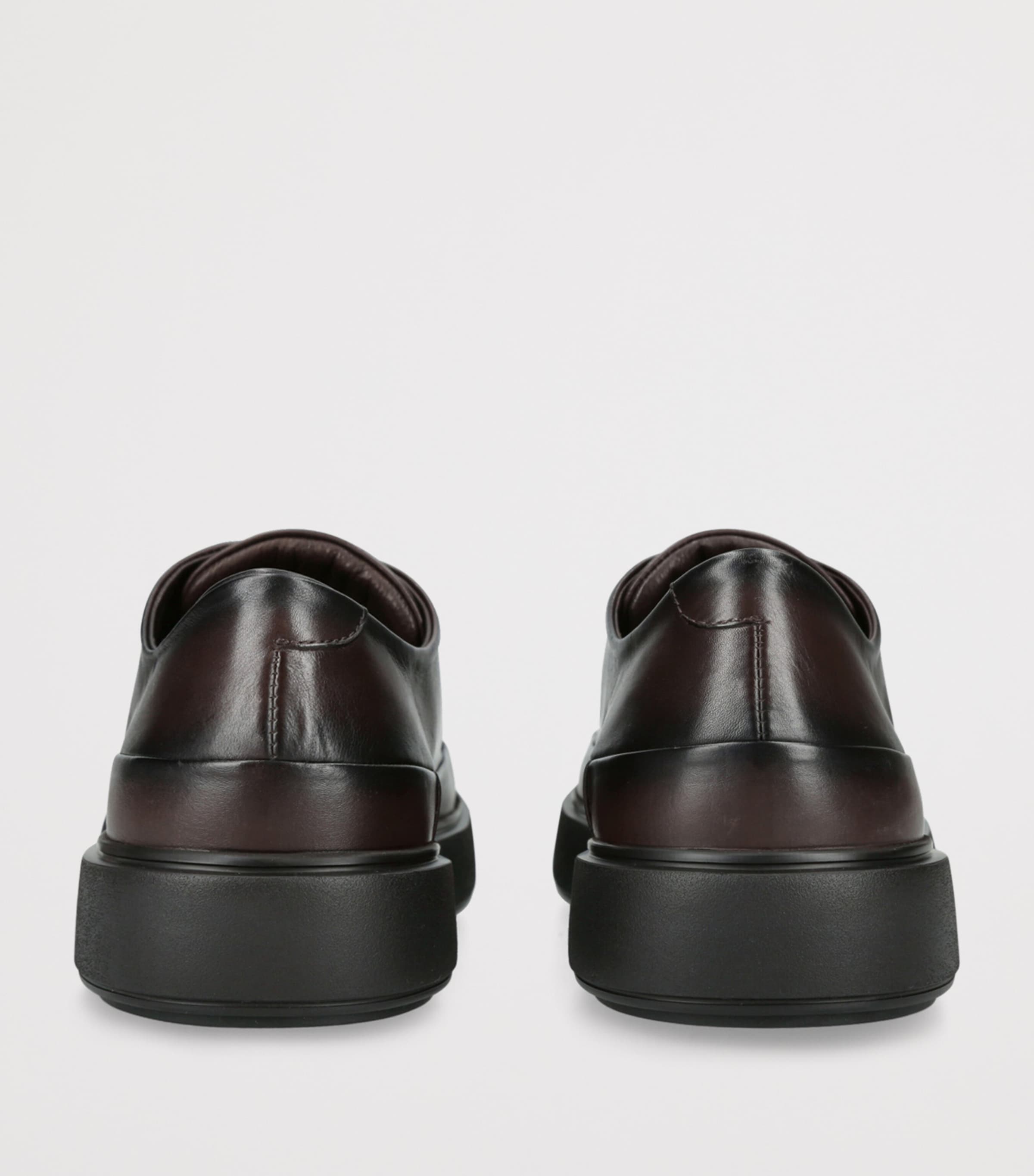 Leather Release Sneakers BROWN Image 2