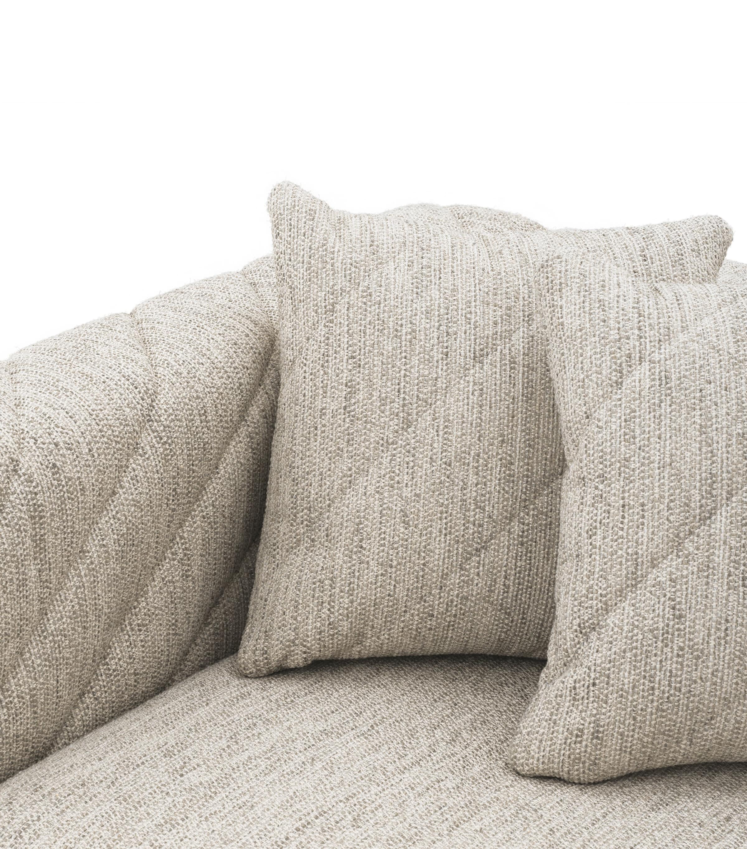 Quilted Avellino 3-Seater Sofa LIGHT GREY Image 6