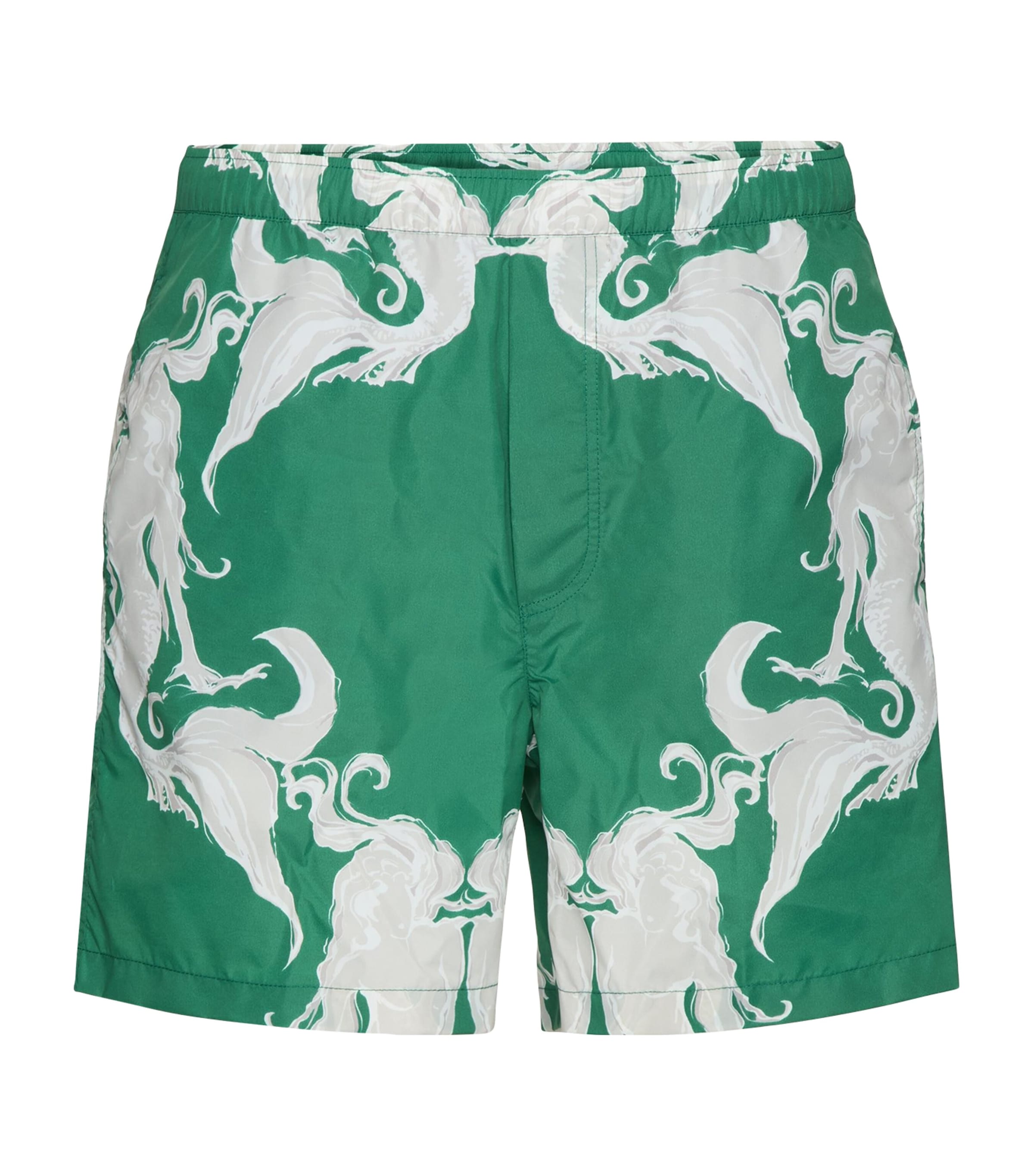 Shop Valentino Printed Swim Shorts