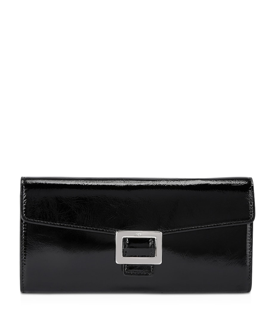 Patent Leather Belle Vivier Chain Wallet BLACK Image 1