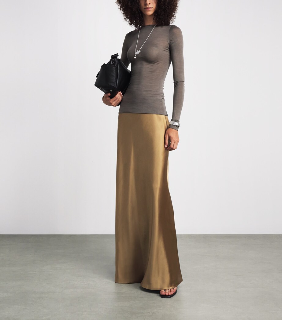 Simkhai Womens Nella Maxi Skirt Ochre Image 2