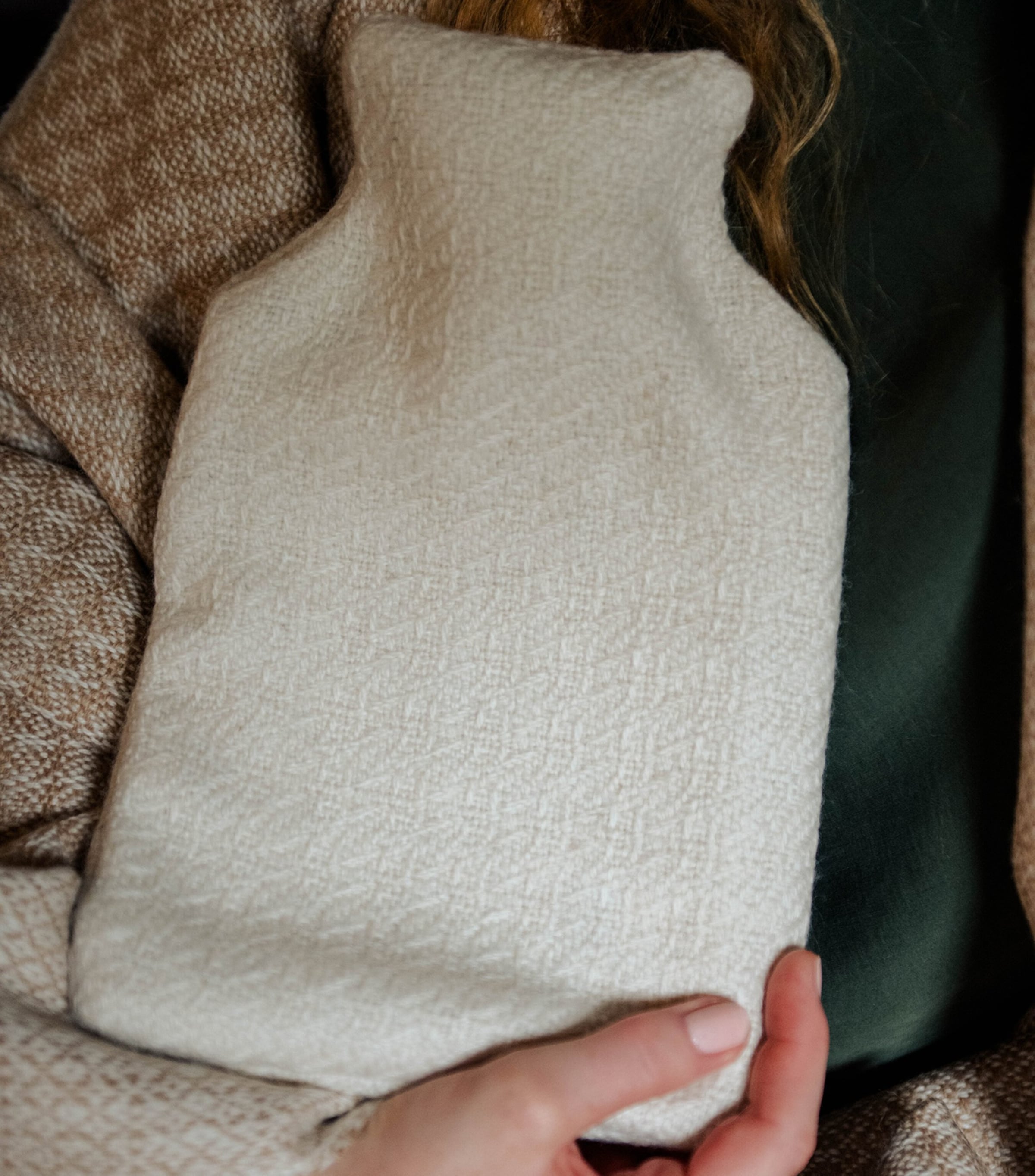 Araminta Campbell Small Alpaca-Blend Hot Water Bottle White Image 5